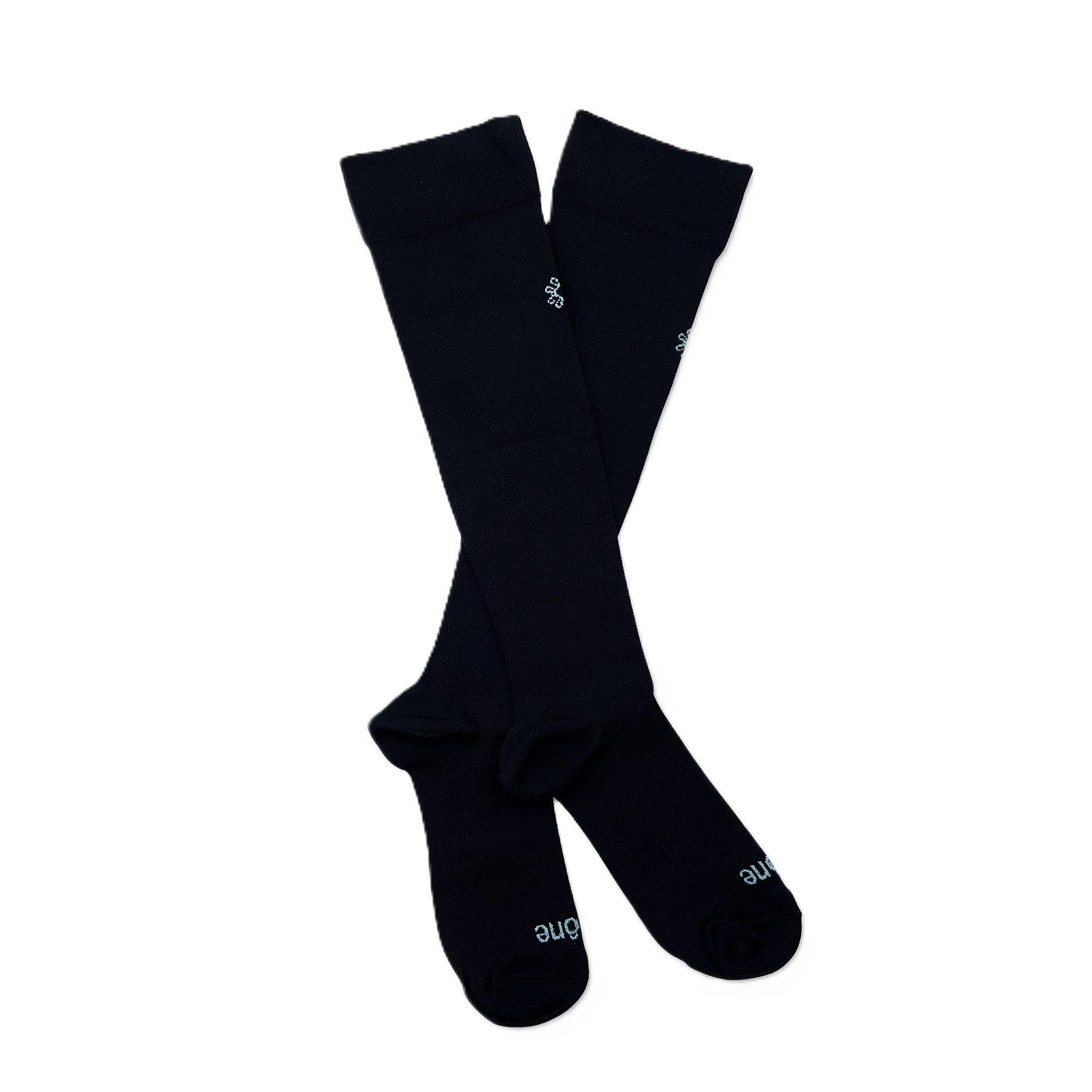 Elidah Inc - ES-1023 Compression Socks Elitone BetterSleep® Knee High One Size Fits Most Black Closed Toe