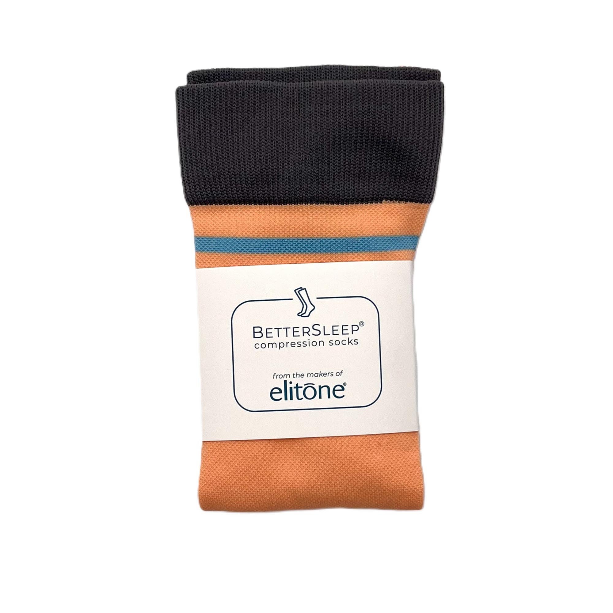 Elidah Inc - ES-1025 Compression Socks Elitone BetterSleep® Knee High One Size Fits Most Coral Closed Toe