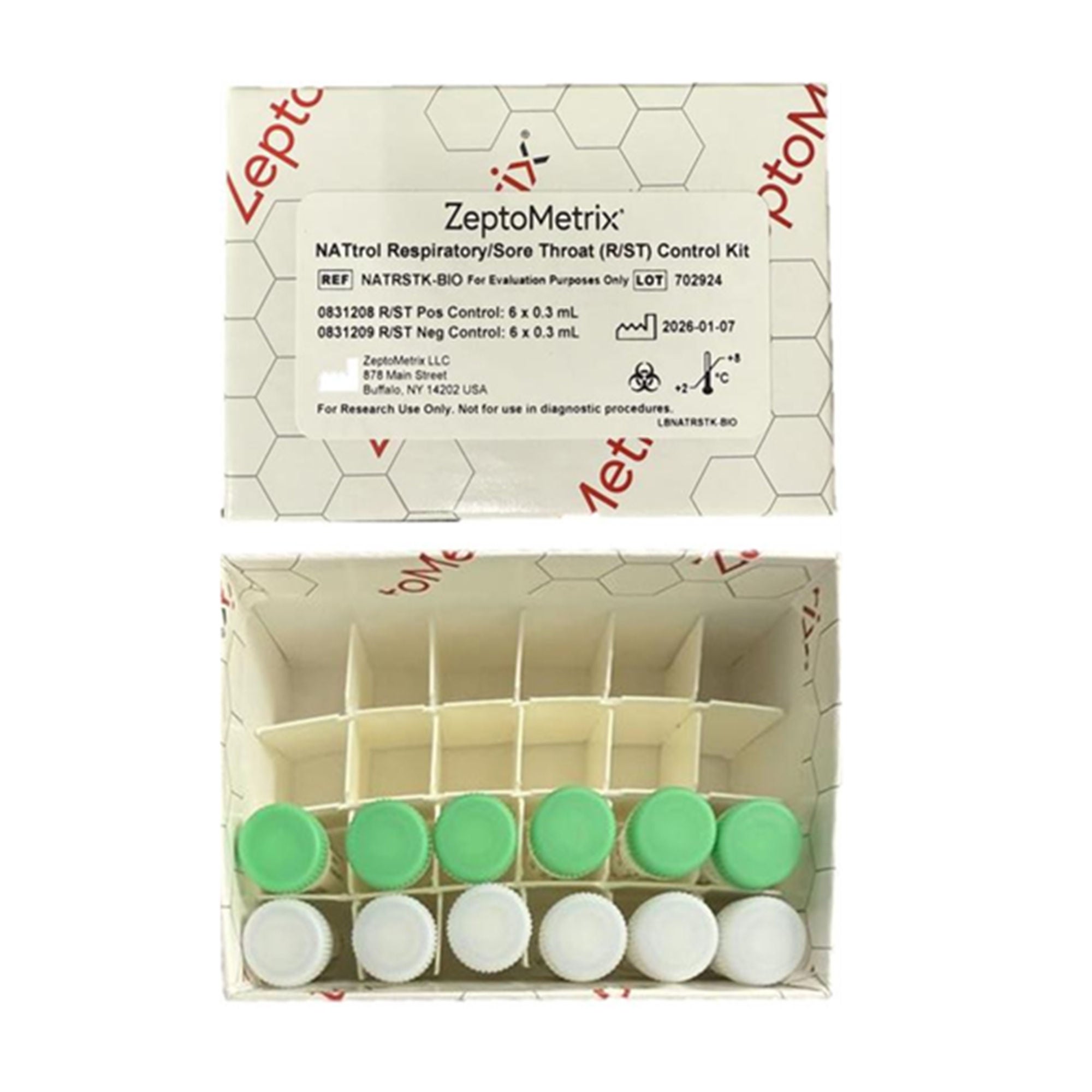 Biomerieux Inc (SPOTFIRE) - NATRSTK-BIO-IVD Multi-Analyte Control Set NATtrol™ Respiratory / Sore Throat Positive Level / Negative Level 12 X 0.3 mL