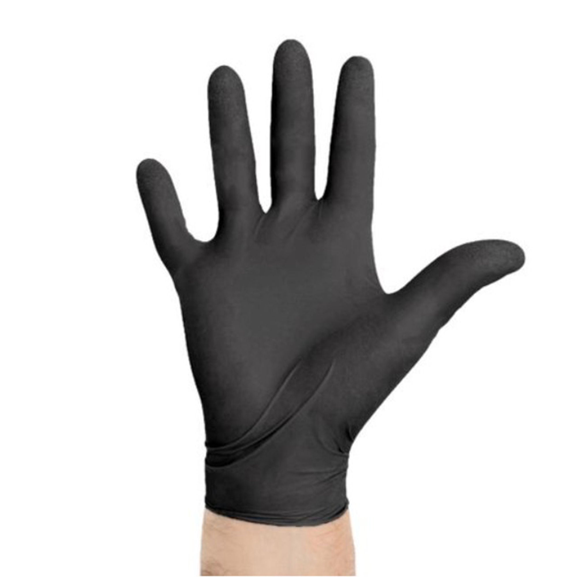 O&M Halyard Inc - 49439 Exam Glove Halyard™ X-Small 100 per Box NonSterile Nitrile Standard Cuff Length Textured Fingertips Black Chemo Tested / Fentanyl Tested
