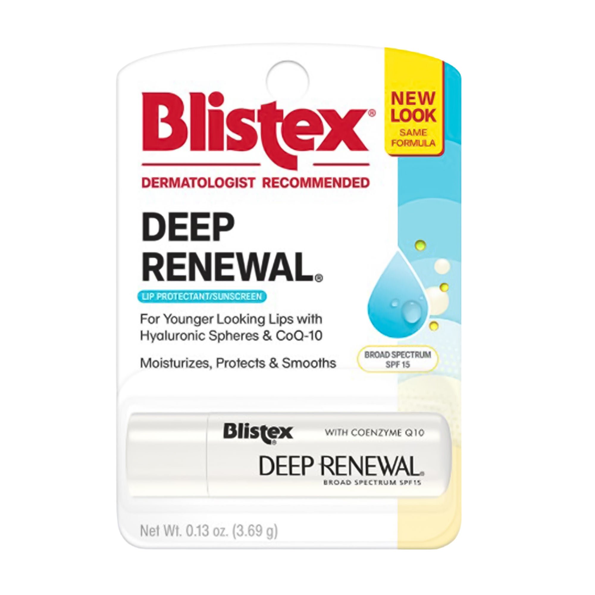 Blistex - 04138800204 Lip Balm with Sunscreen Blistex® Deep Renewal® Anti-Aging Formula 0.13 oz. Balm Tube Unflavored