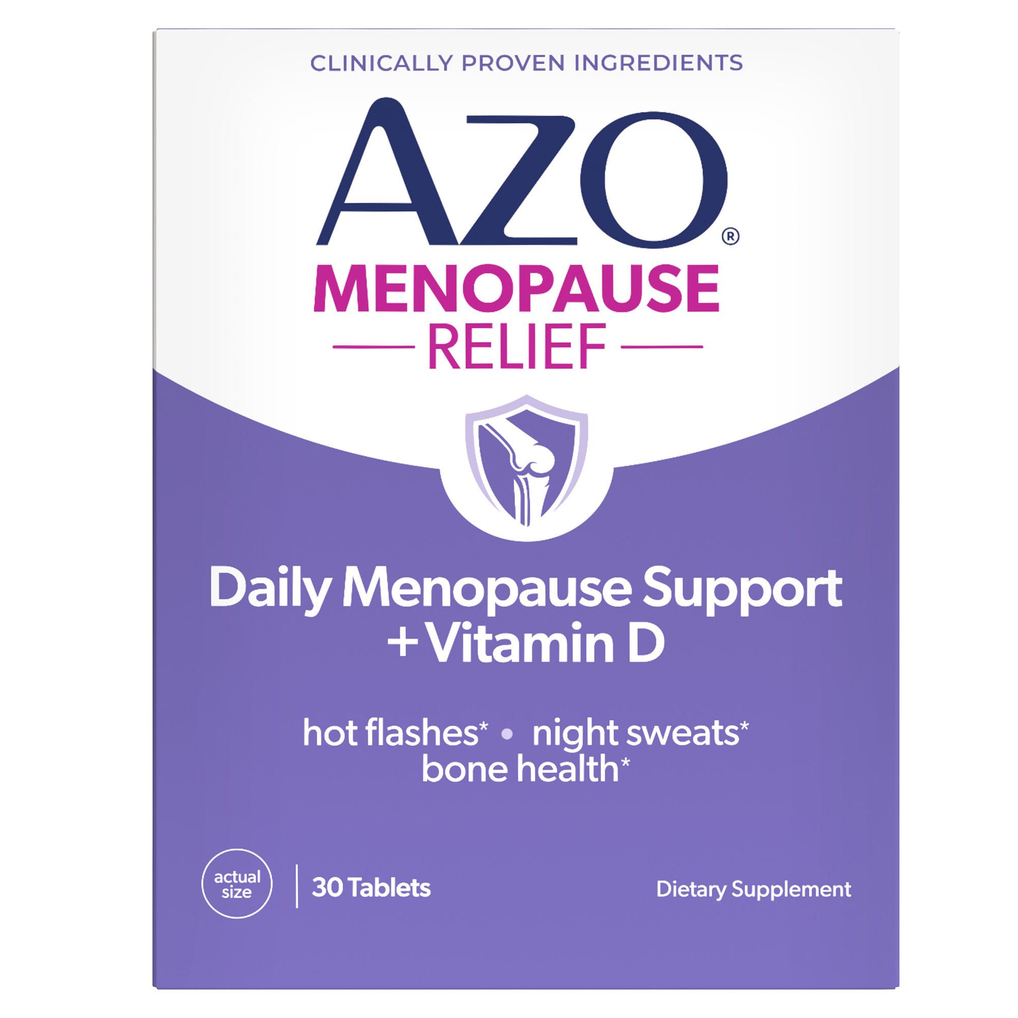 i-Health Inc - 787651760605 Dietary Supplement AZO® Genistein / Vitamin D 30 mg / 25 mcg Tablets 30 Tablets Unflavored