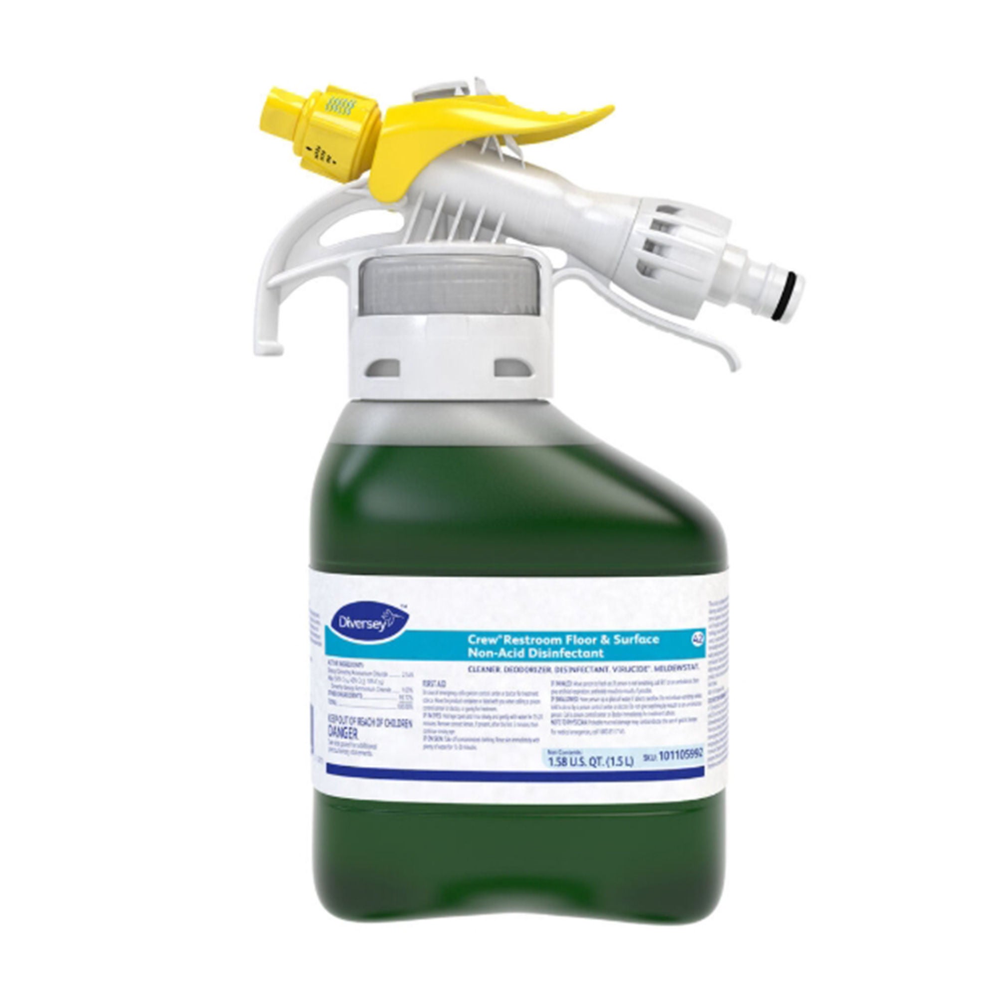 Essendant Co-United Stationers - DVS101105992 Surface Disinfectant Cleaner Crew® Restroom Floor & Surface Nonacidic J-Fill® Dispensing Systems Liquid 1.5 Liter Bottle Fresh Scent NonSterile
