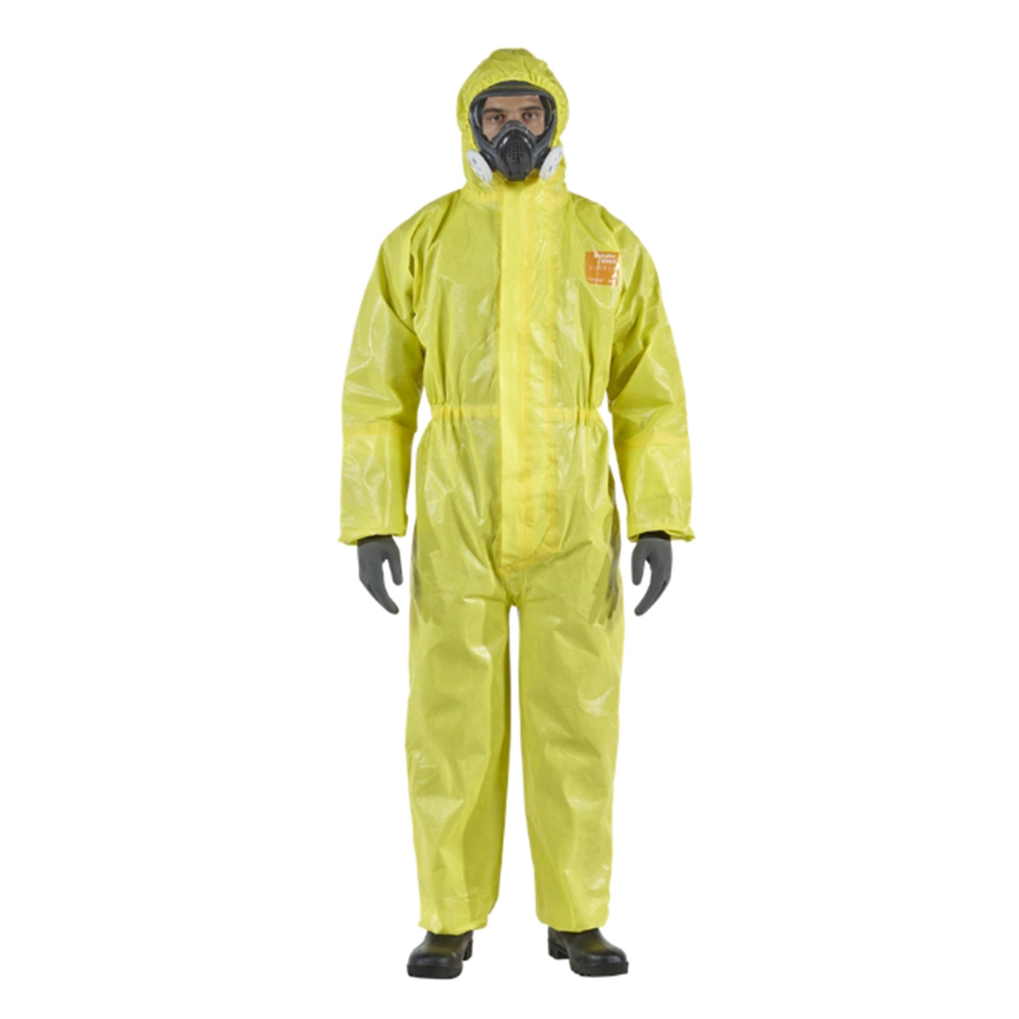 Ansell - YE30-T-92-111-04 Chemical Protective Suit AlphaTec® 3000 Large Yellow Disposable NonSterile