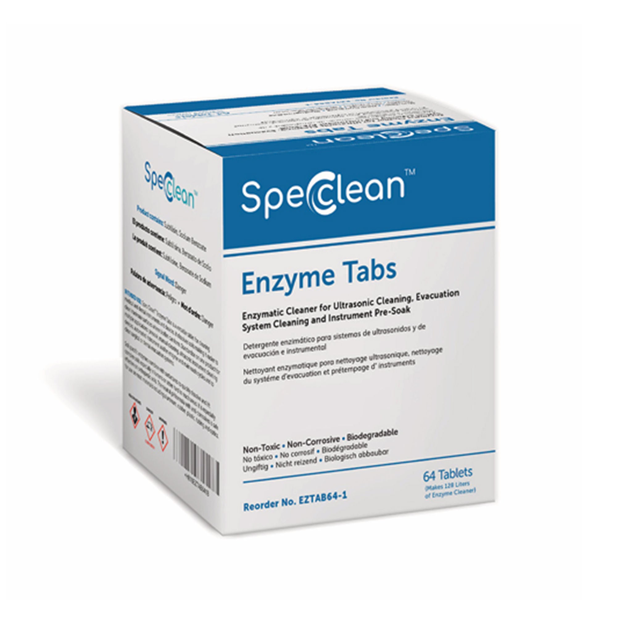 MicroCare LLC - EZTAB64-1 Ultrasonic / Enzymatic Solution Spec Clean™ Tablet 64 Tablets Box Mint Scent