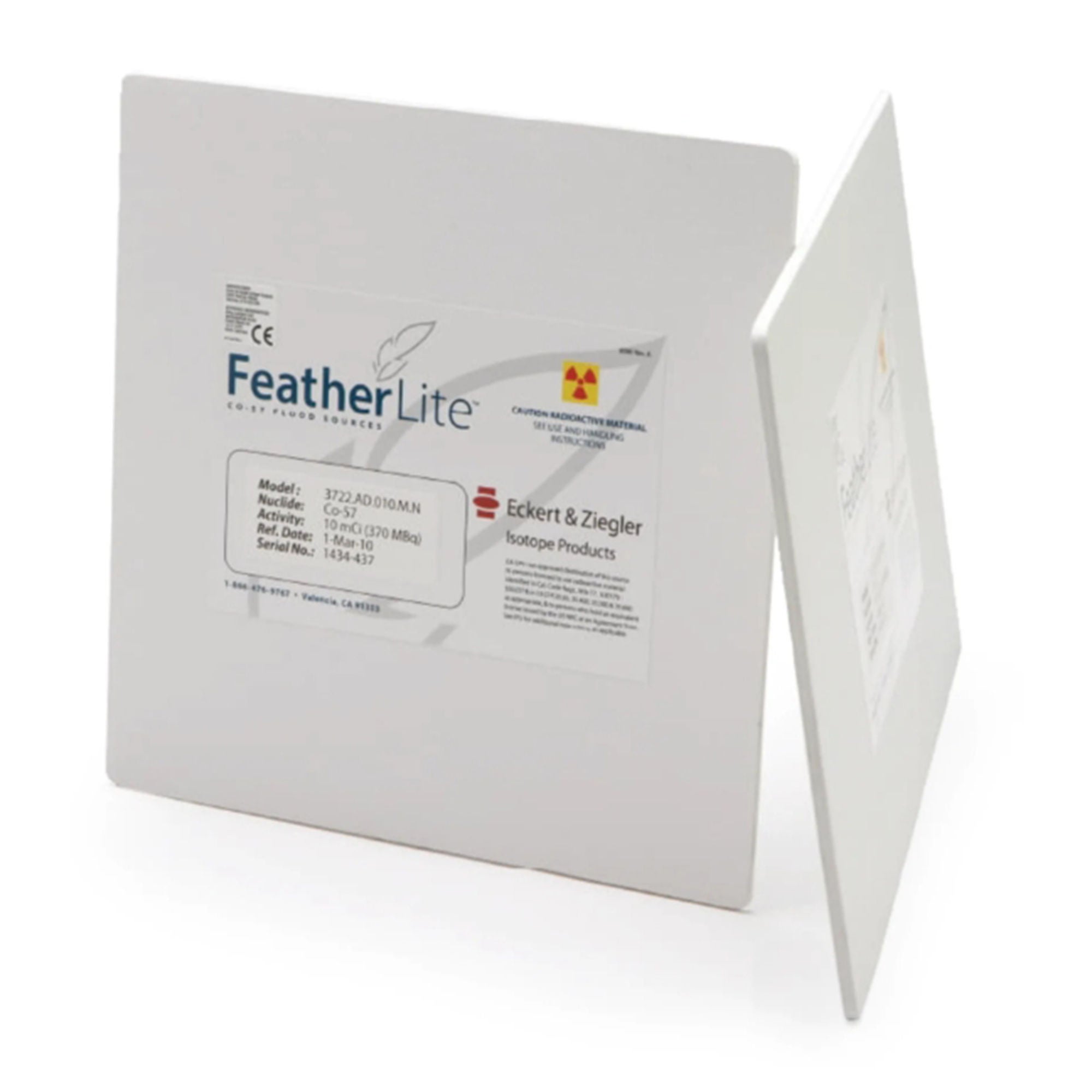 Market Lab Inc - MED3727-7.5 Flood Source FeatherLite™ 10 X 16 Inch, 7.5mCi For Gamma Scanners and PET Scanners