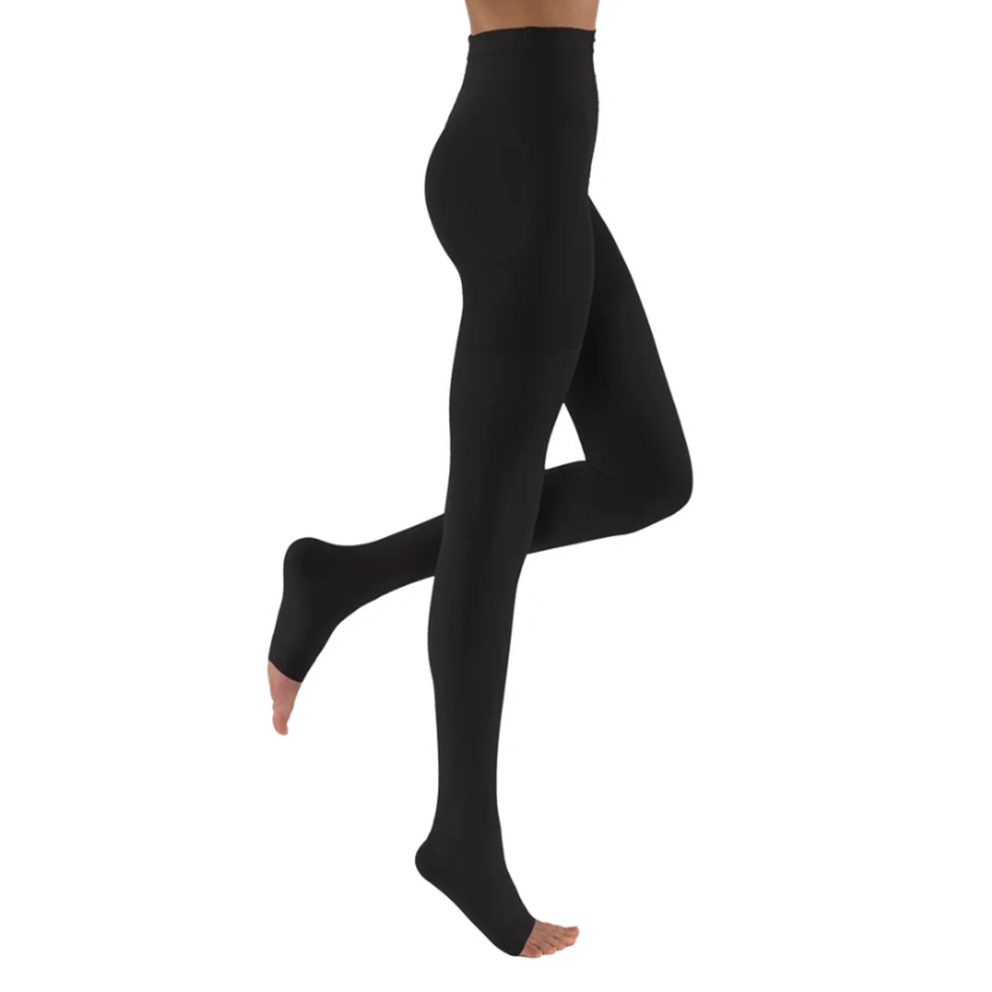 BSN Medical - 6038464 Compression Stocking JOBST® Relief Waist High Small / Petite Black Open Toe