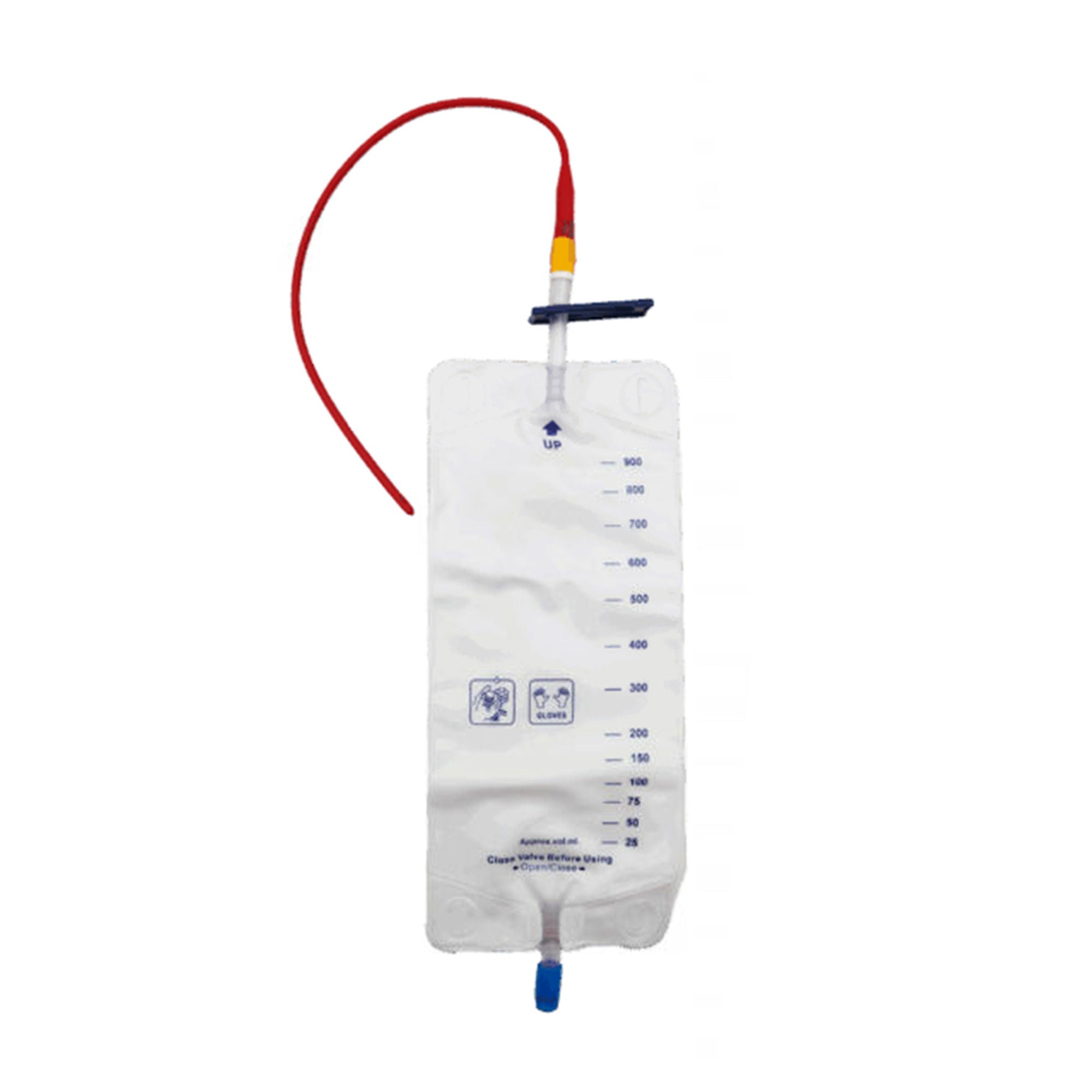 HR Healthcare - RTS14DB Intermittent Catheter Tray TruCath® Straight Tip 14 Fr. Without Balloon Red Rubber