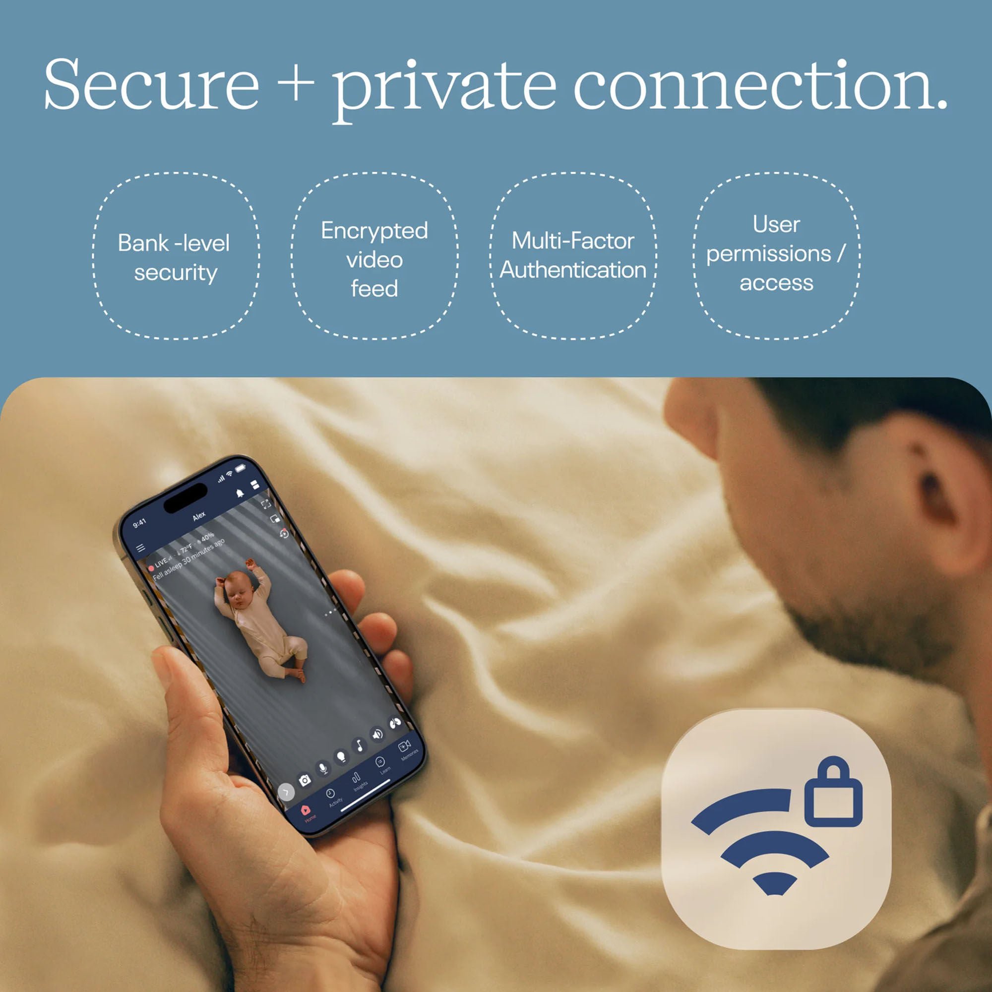 Nanit Smart Baby Baby Sleep Monitor with Wall Mount PH311N by Nanit