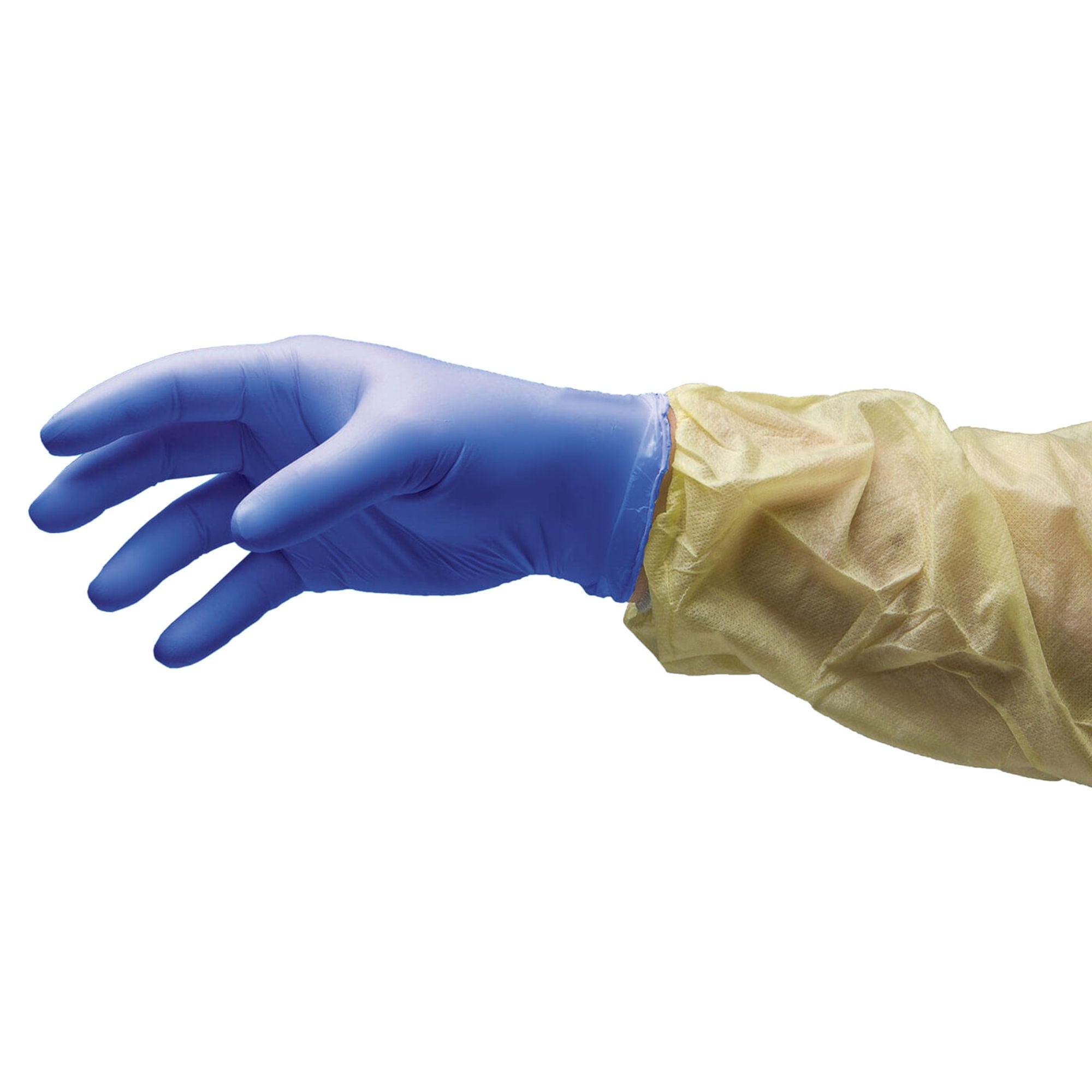 Innovative Healthcare Corp - 107200 Exam Glove NitriDerm® Series 107 Medium 100 per Box Sterile Single Nitrile Standard Cuff Length Textured Fingertips Blue Chemo Tested