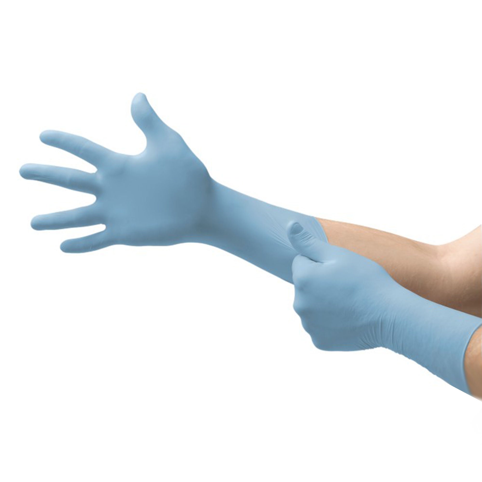 Ansell - 6034154 Exam Glove Micro-Touch® Nitrile Sterile X-Large 50 Pairs per Box Sterile Pair Nitrile Extended Cuff Length Textured Fingertips Blue Chemo Tested