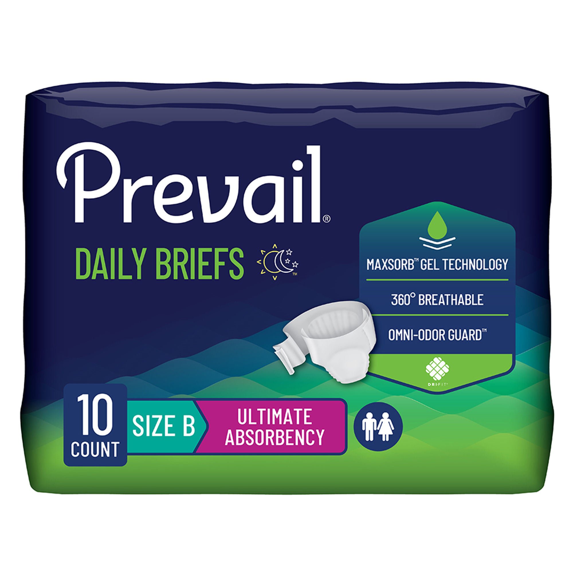 First Quality Products LLC - PV-094 Incontinence Brief Prevail® Bariatric Adult Bariatric Size B Unisex Disposable Heavy Absorbency