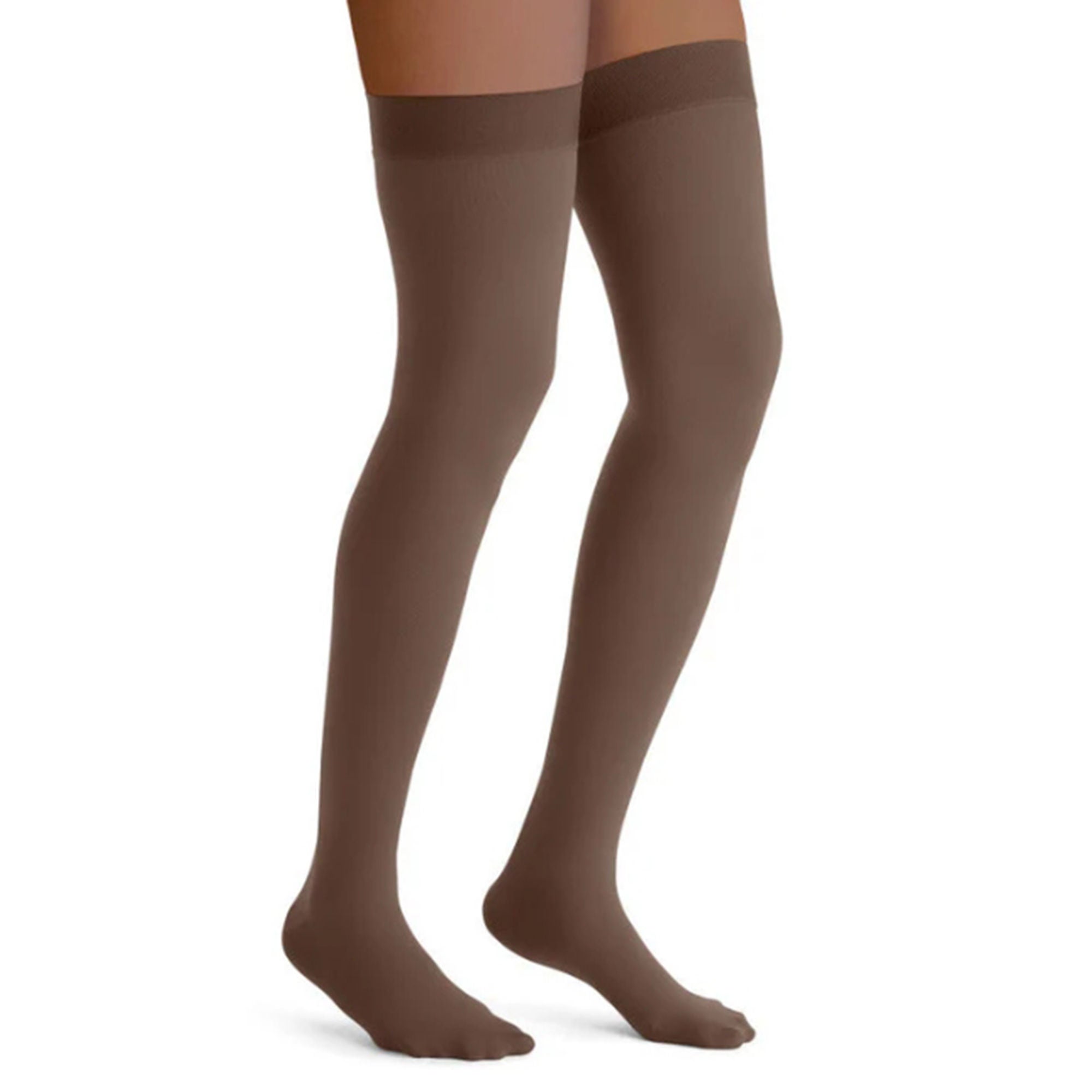 BSN Medical - 115695 Compression Stocking Jobst® Opaque Thigh High Large Espresso Closed Toe
