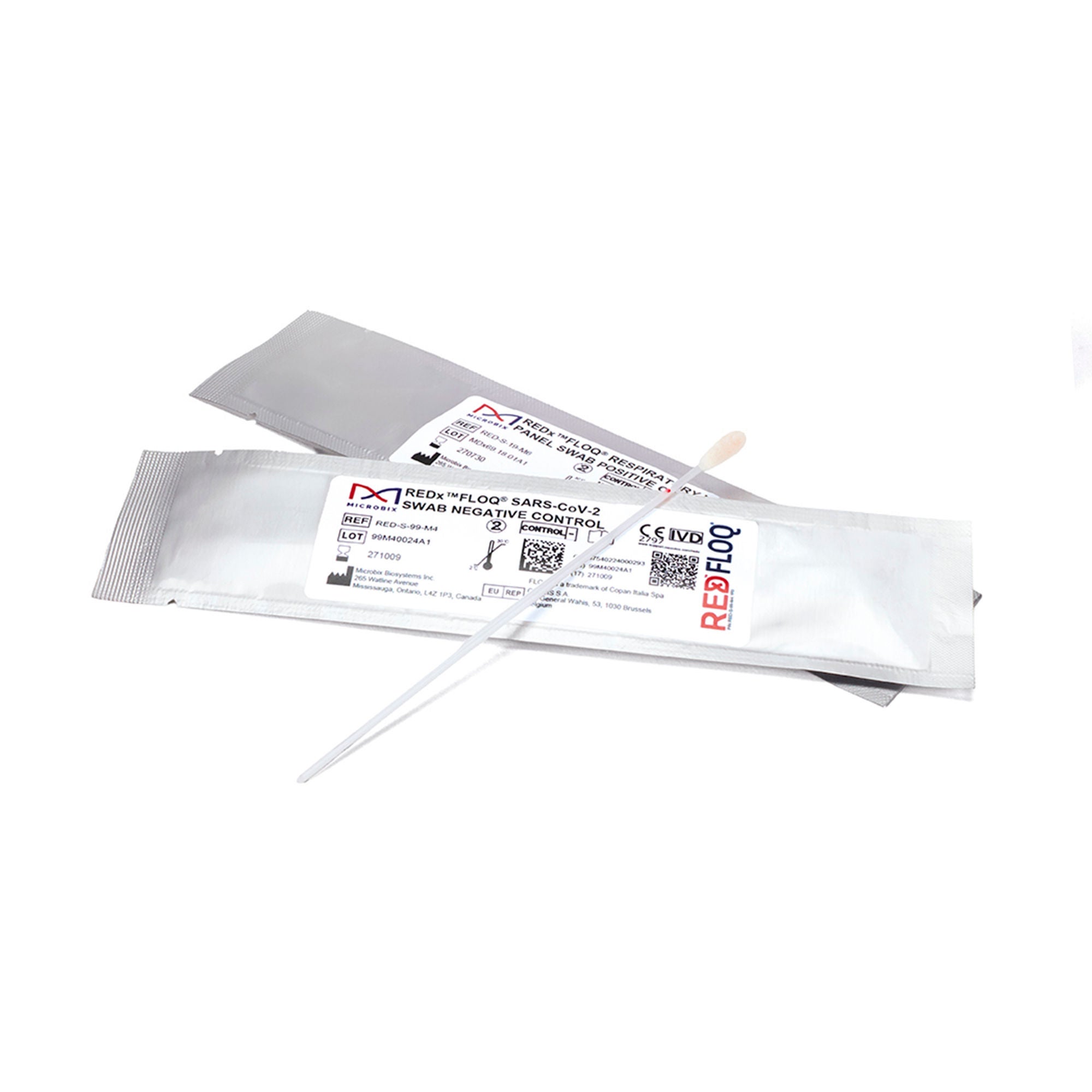 Sekisui Diagnostics - CPK-S-00008 Control Set REDx™FLOQ® COVID / Flu A+B Positive Level / Negative Level 2 Swabs