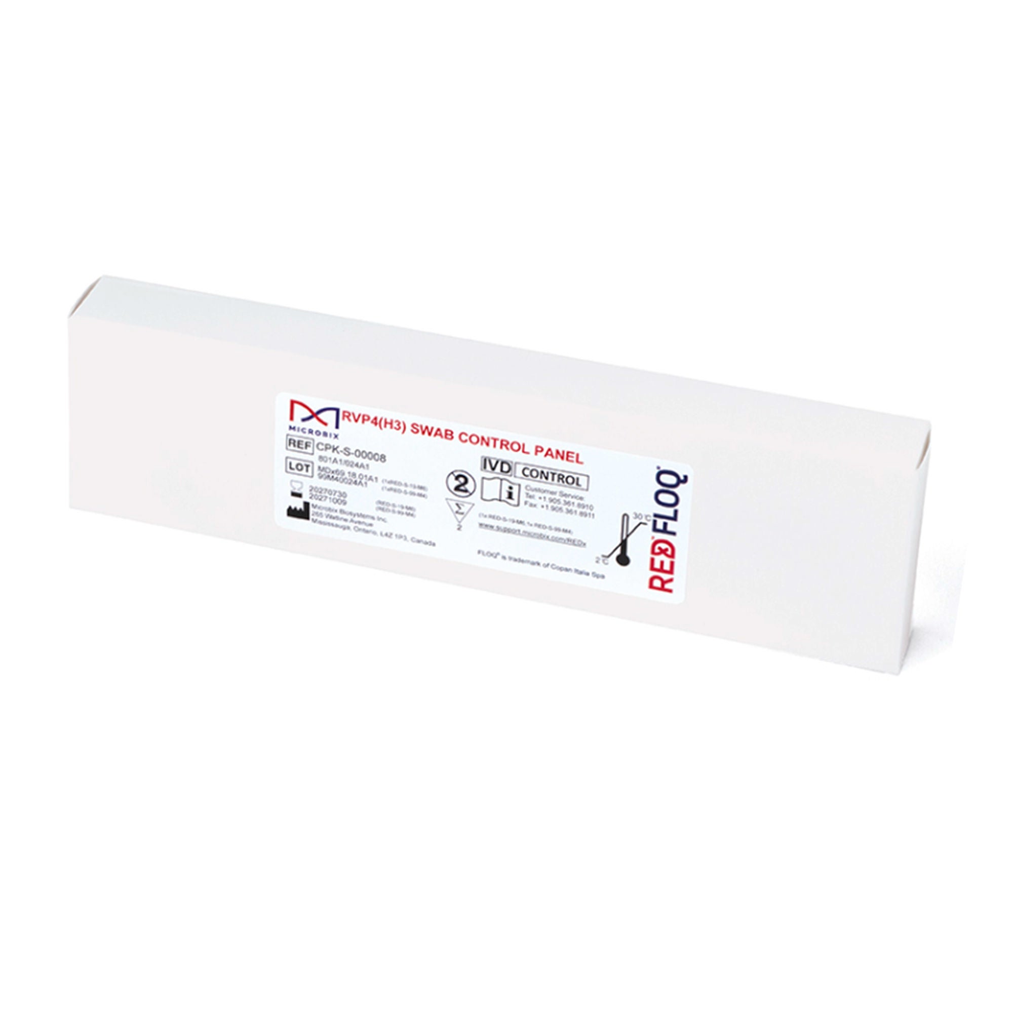 Sekisui Diagnostics - CPK-S-00008 Control Set REDx™FLOQ® COVID / Flu A+B Positive Level / Negative Level 2 Swabs
