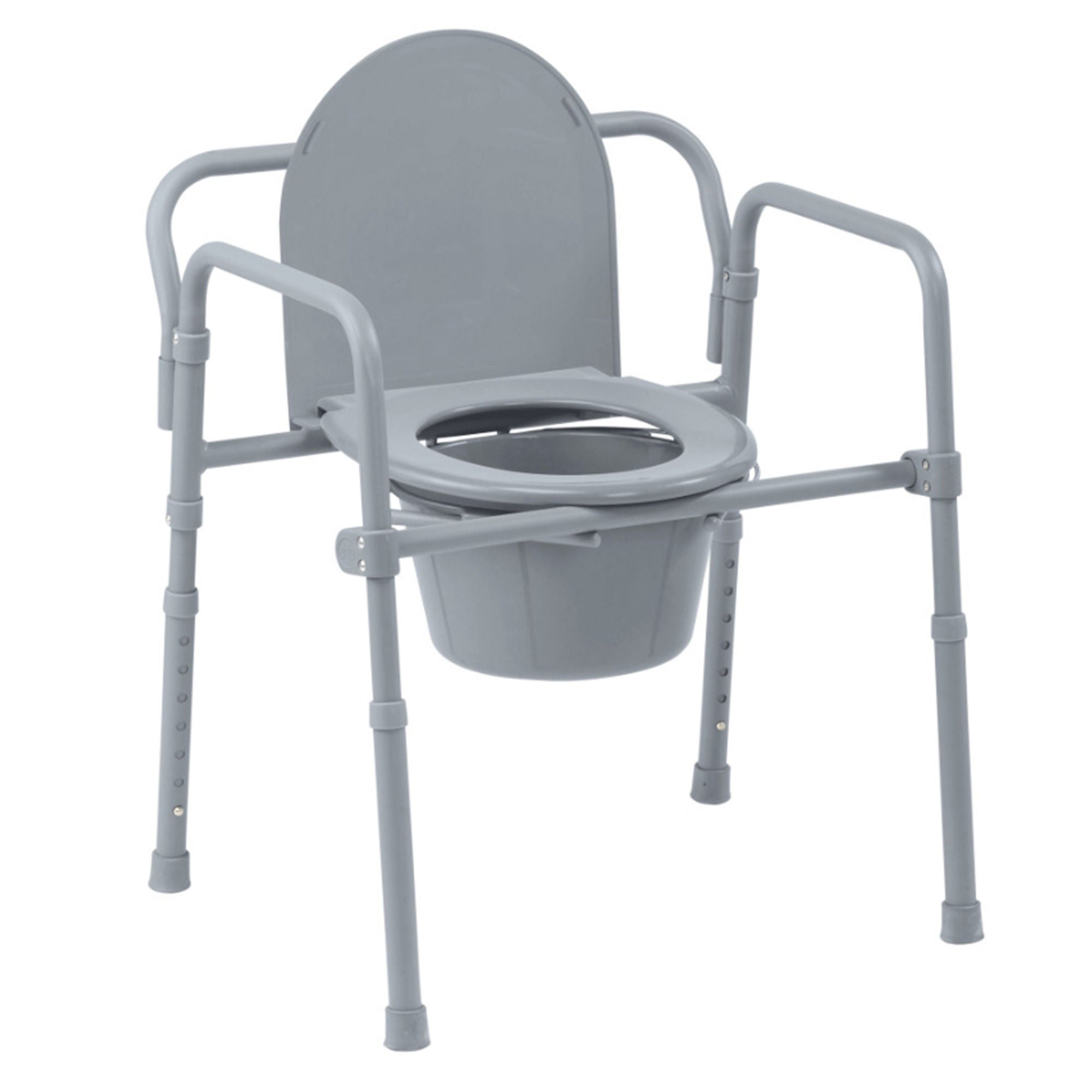 Drive DeVilbiss Healthcare - 11148CE-4 3-in-1 Commode Chair Competitive Edge Fixed Arms Steel Frame Back Bar 13-1/2 Inch Seat Width 350 lbs. Weight Capacity
