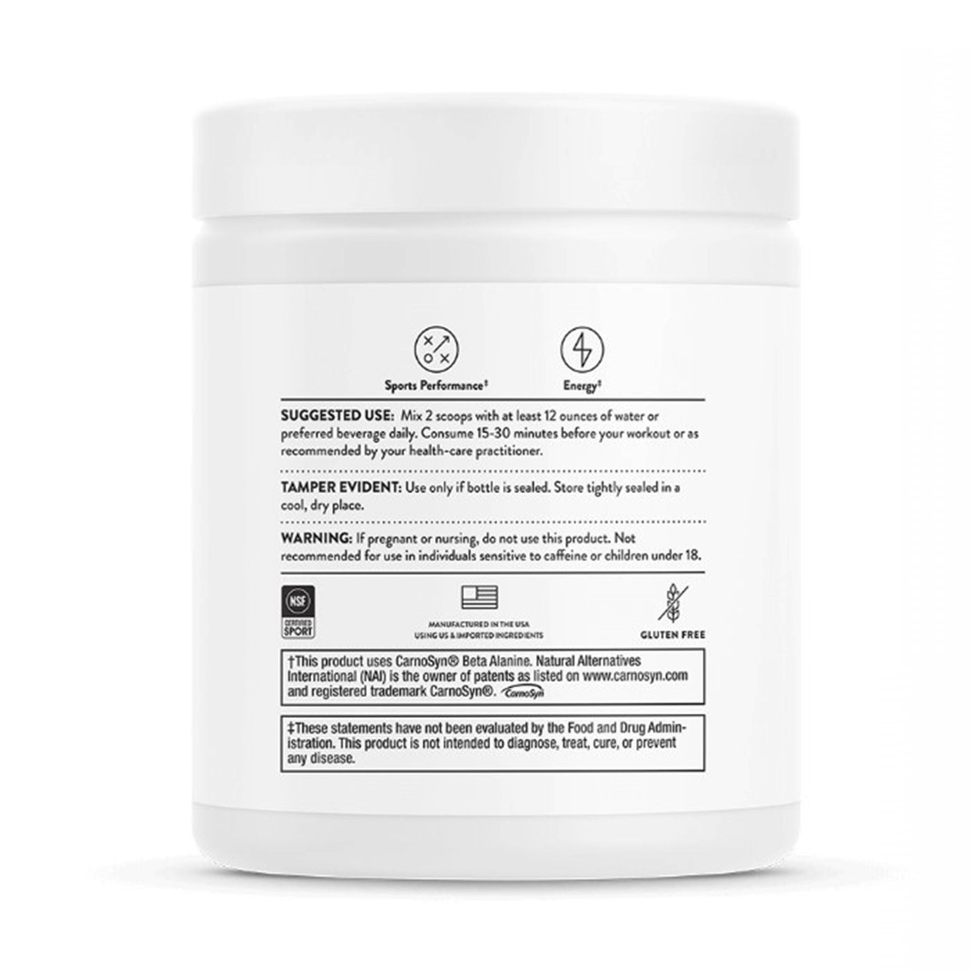 THORNE Advanced Pre-Workout Dietary Supplement SP689 by Thorne Research