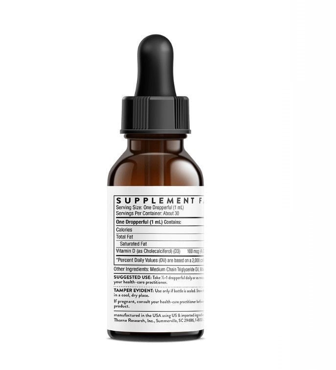 Thorne Vitamin D3 Dietary Supplement D178 by Thorne Research
