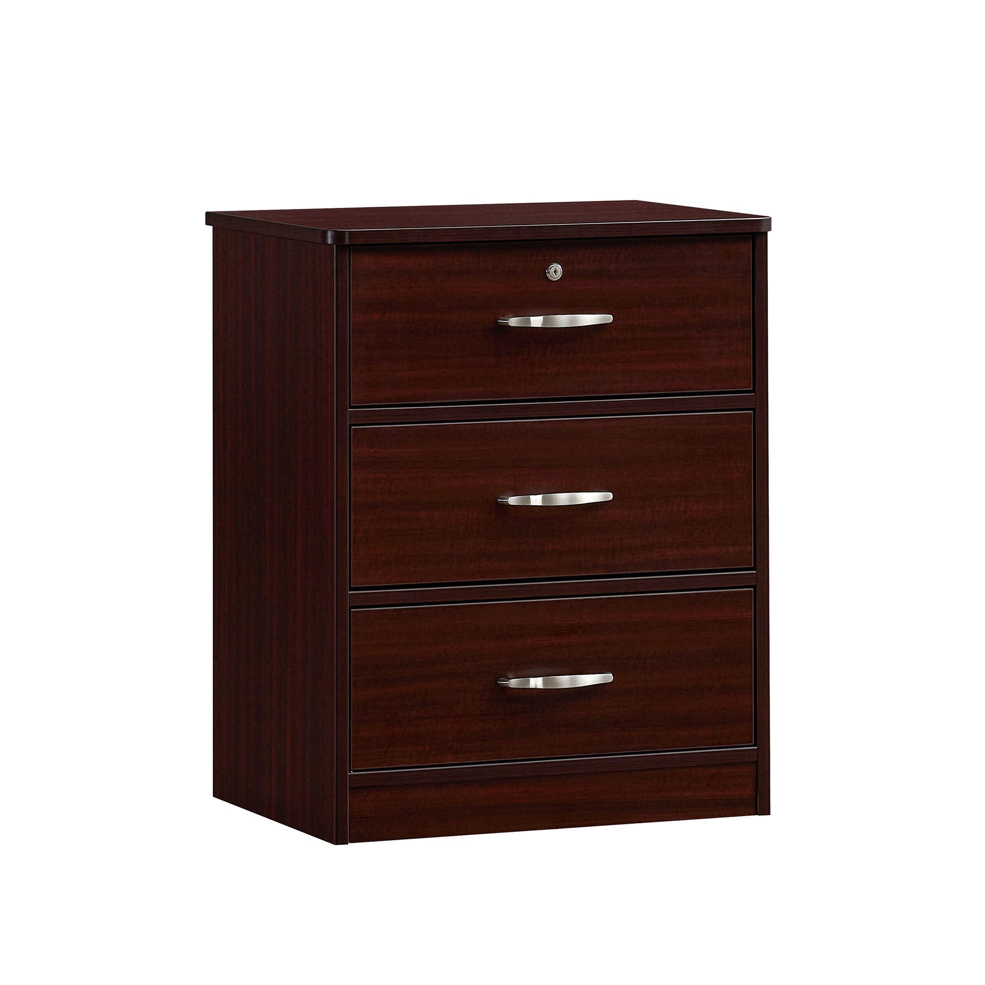 Medacure Inc - CC-BSC3D-MH Bedside Cabinet Contemporary Collection Mahogany 24 W X 16 D X 30 H Inch 3 Drawers Without Shelves Without Doors