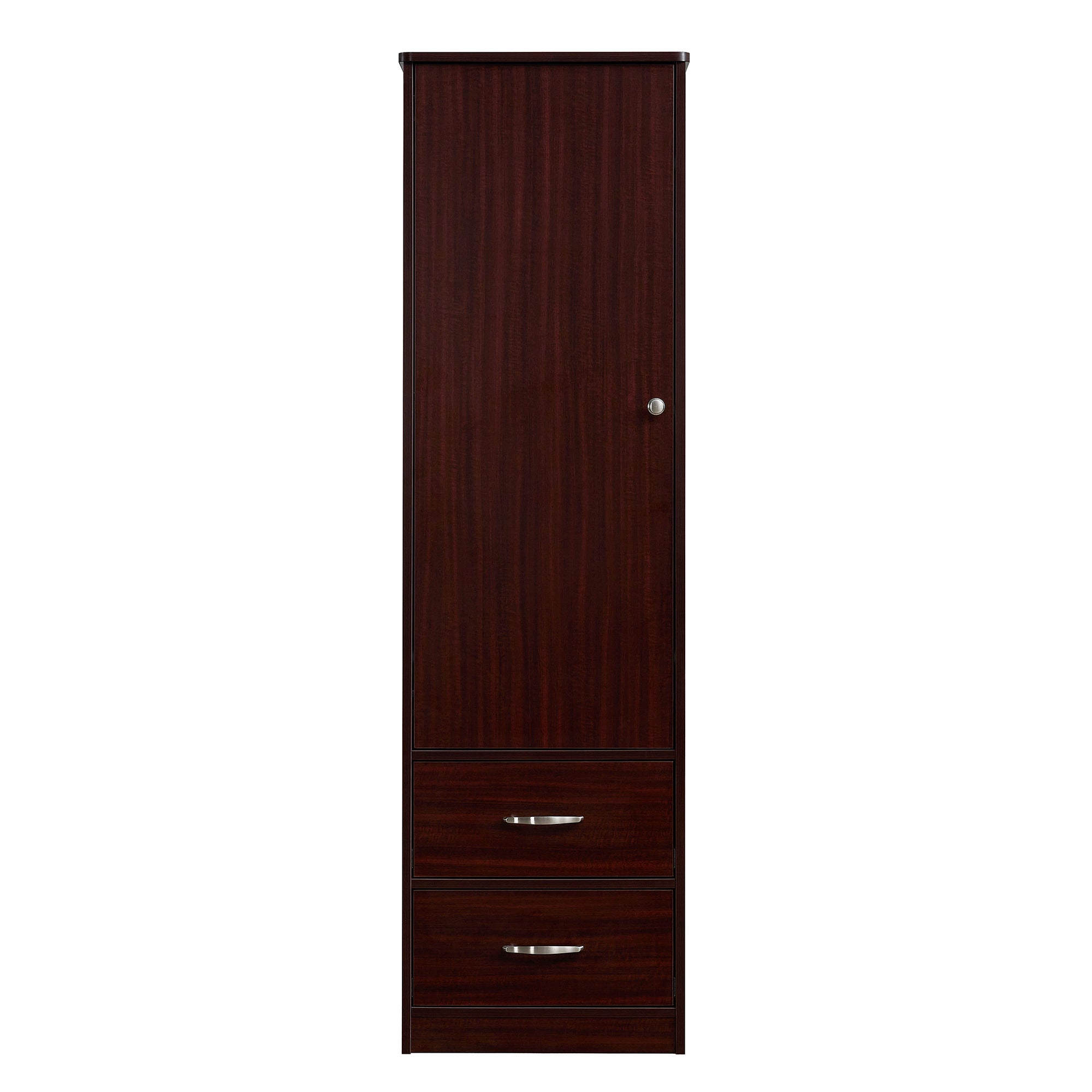 Medacure Inc - CC-WR1D2D-MH Wardrobe Contemporary Collection Mahogany 20 X 22 X 76 Inch 2 Drawers Single Door