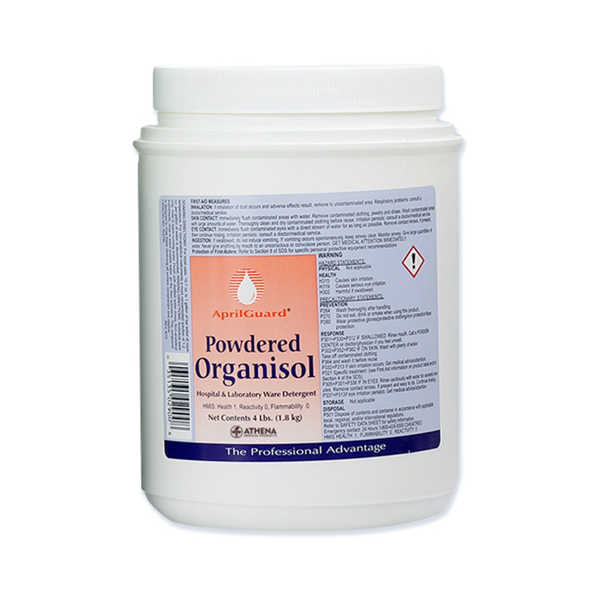 MAC Medical Supply Company - 002900 Instrument Detergent AprilGuard® Organisol Powder Concentrate 4 lbs. Pail Unscented