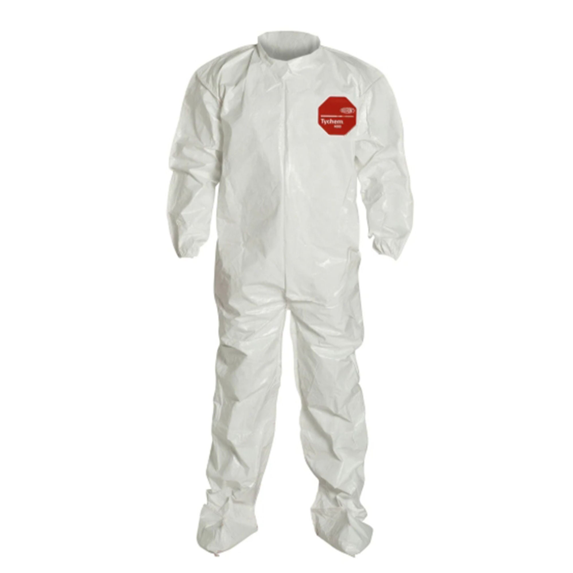Dupont Specialty Products USA LLC - SL121BWHMD001200 Coverall with Attached Socks DuPont™ Tychem® 4000 Medium White Disposable NonSterile