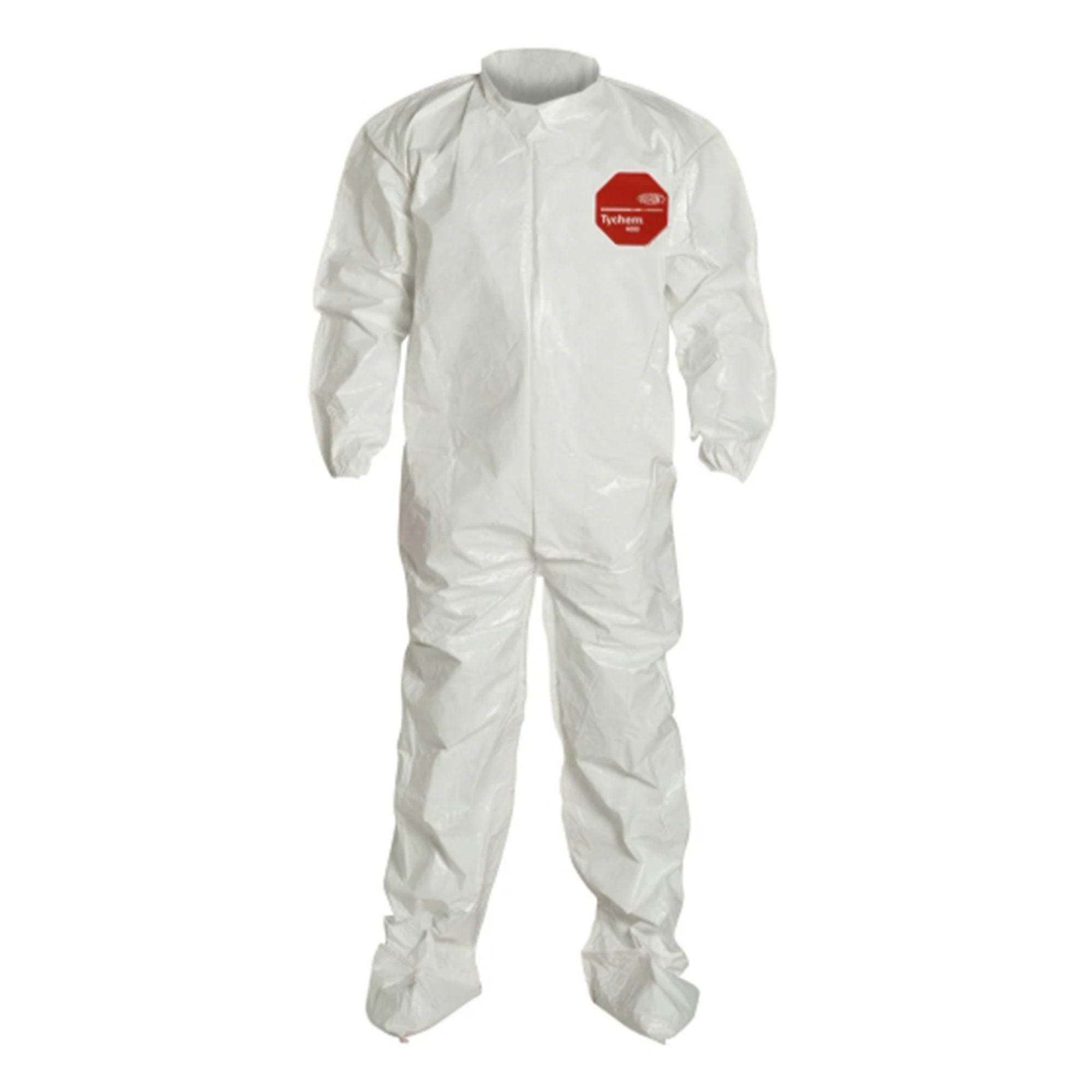 Dupont Specialty Products USA LLC - SL121BWHLG001200 Coverall with Attached Socks DuPont™ Tychem® 4000 Large White Disposable NonSterile