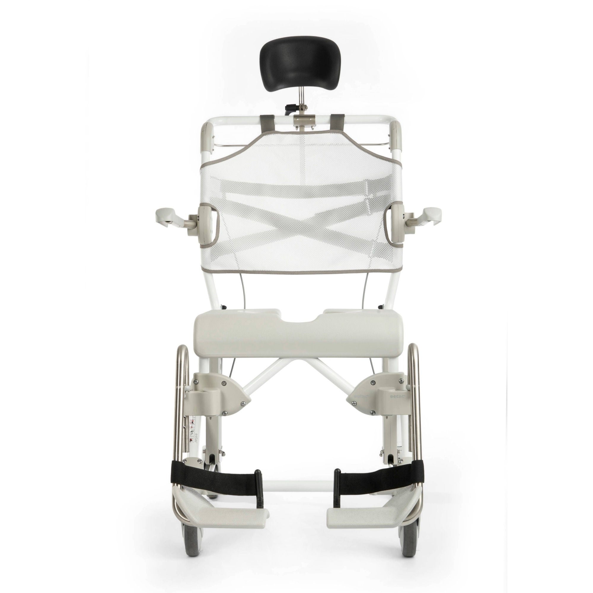 DT Davis Enterprises Ltd - E80229481 Commode / Shower Chair Etac® Swift Mobil Tilt-2 Flip-Back Arms Plastic Frame With Backrest 25-1/4 Inch Seat Width 352 lbs. Weight Capacity