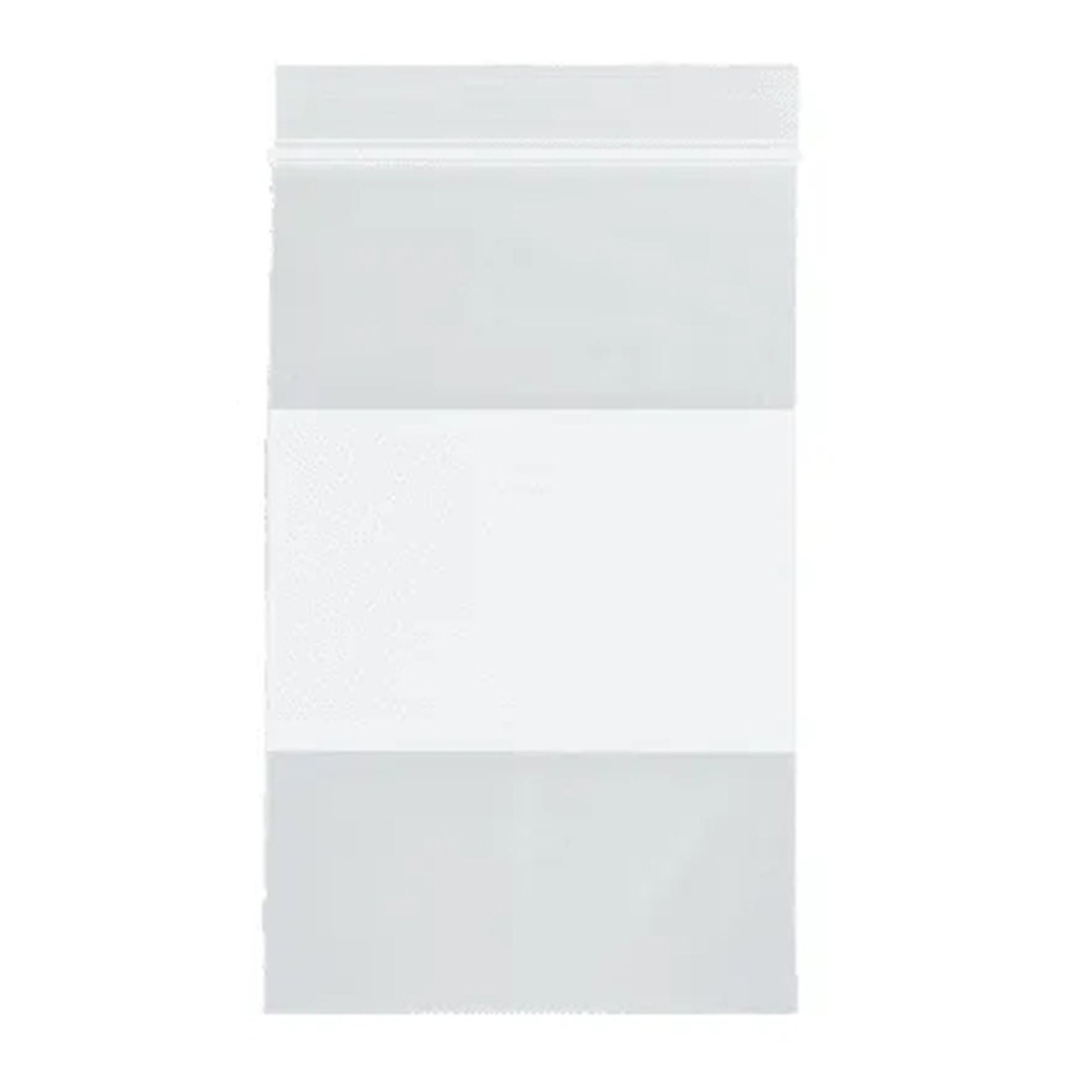 ASP Global LLC - C74 Reclosable Bags 5 X 8 Inch Plastic Clear / White Block Zipper Closure