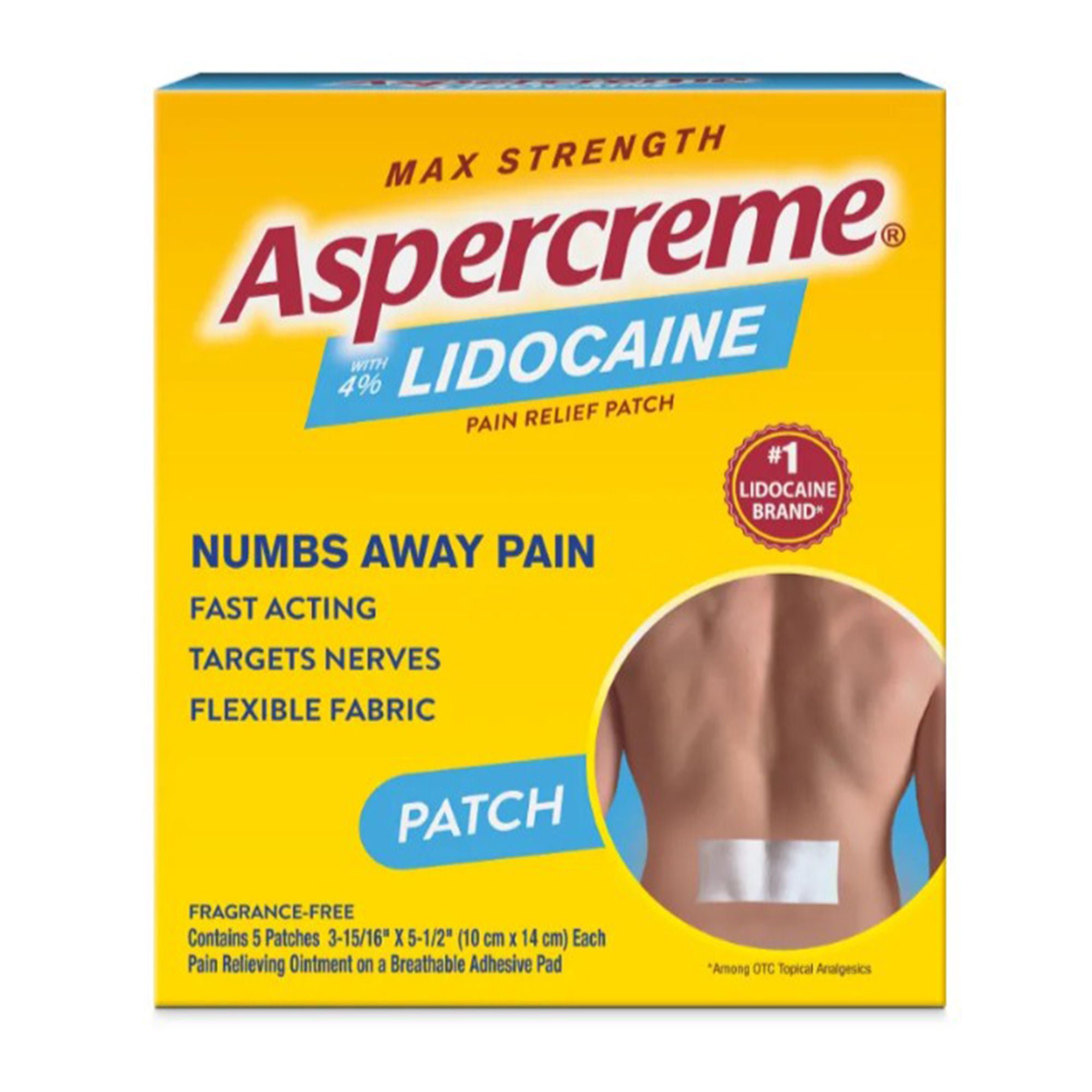 Sanofi - 41167058502 Topical Pain Relief Aspercreme® 4% Lidocaine Patch
