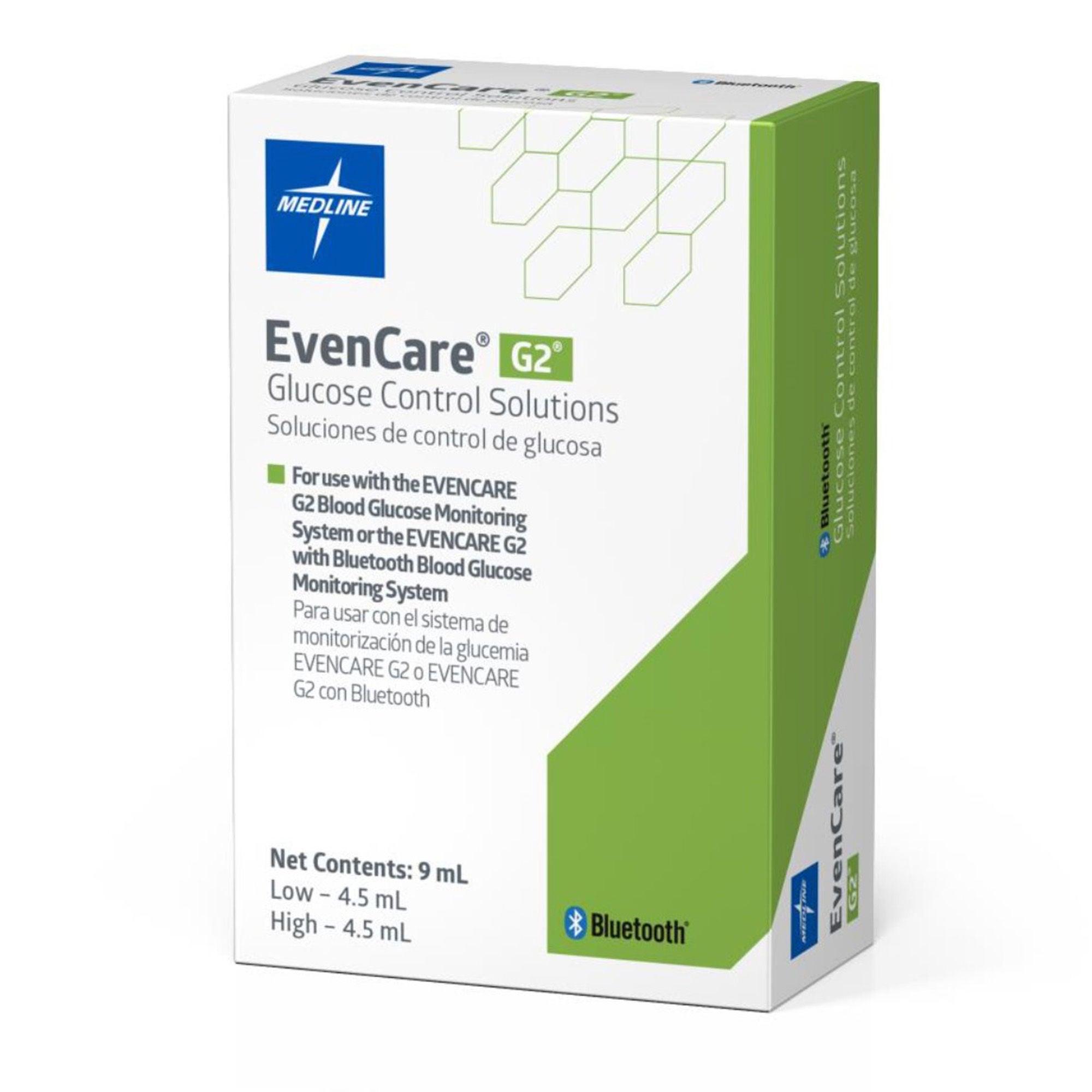 Medline - MPH1560 Blood Glucose Control Solution Evencare® G2™ 4.5 mL Low / High Level