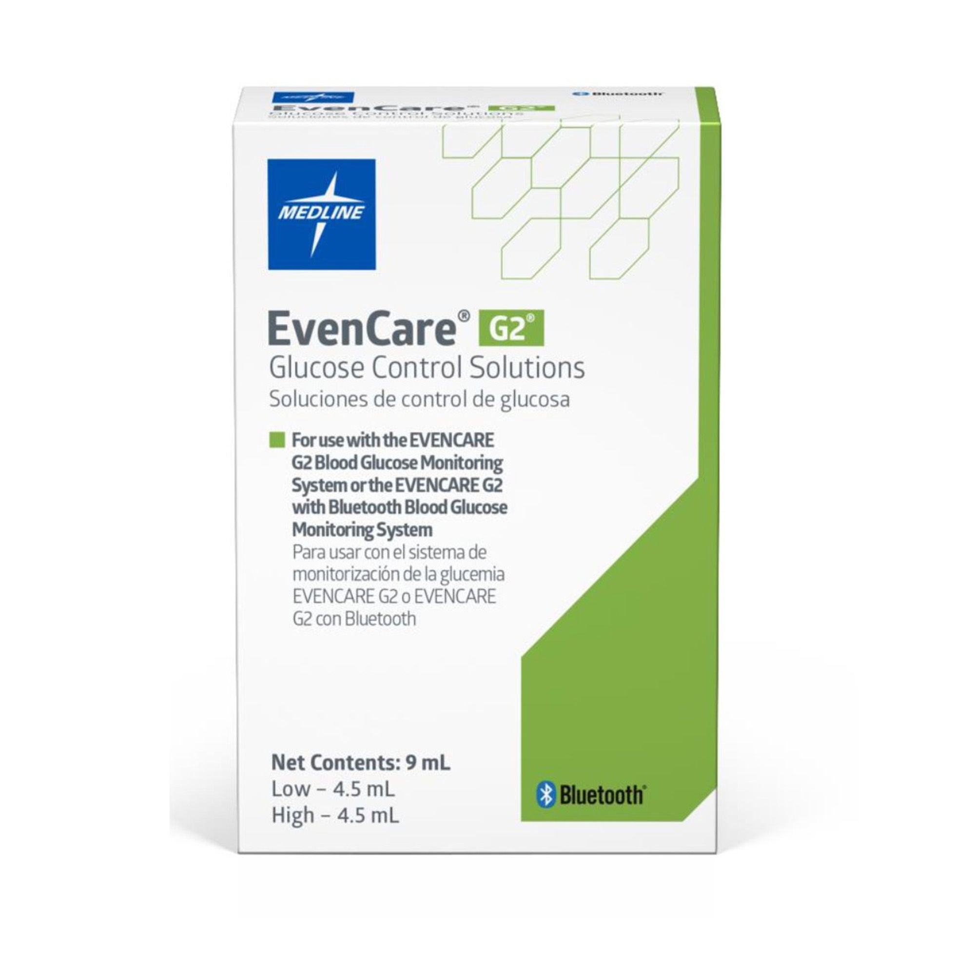 Medline - MPH1560 Blood Glucose Control Solution Evencare® G2™ 4.5 mL Low / High Level