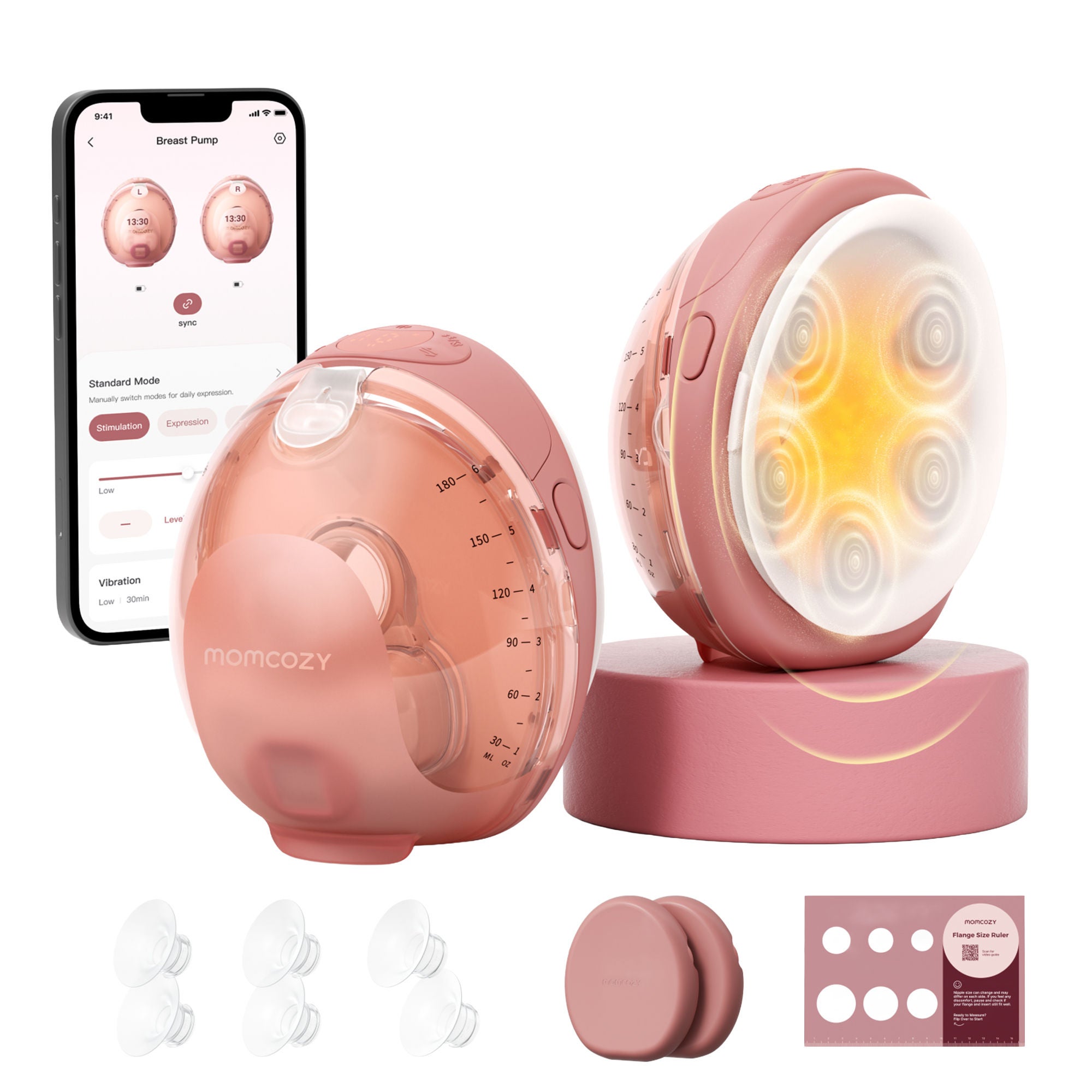 Root Technology Ltd - BP420-NR71000B10102-A Wearable Warm Massage Breast Pump Momcozy Wellness 1