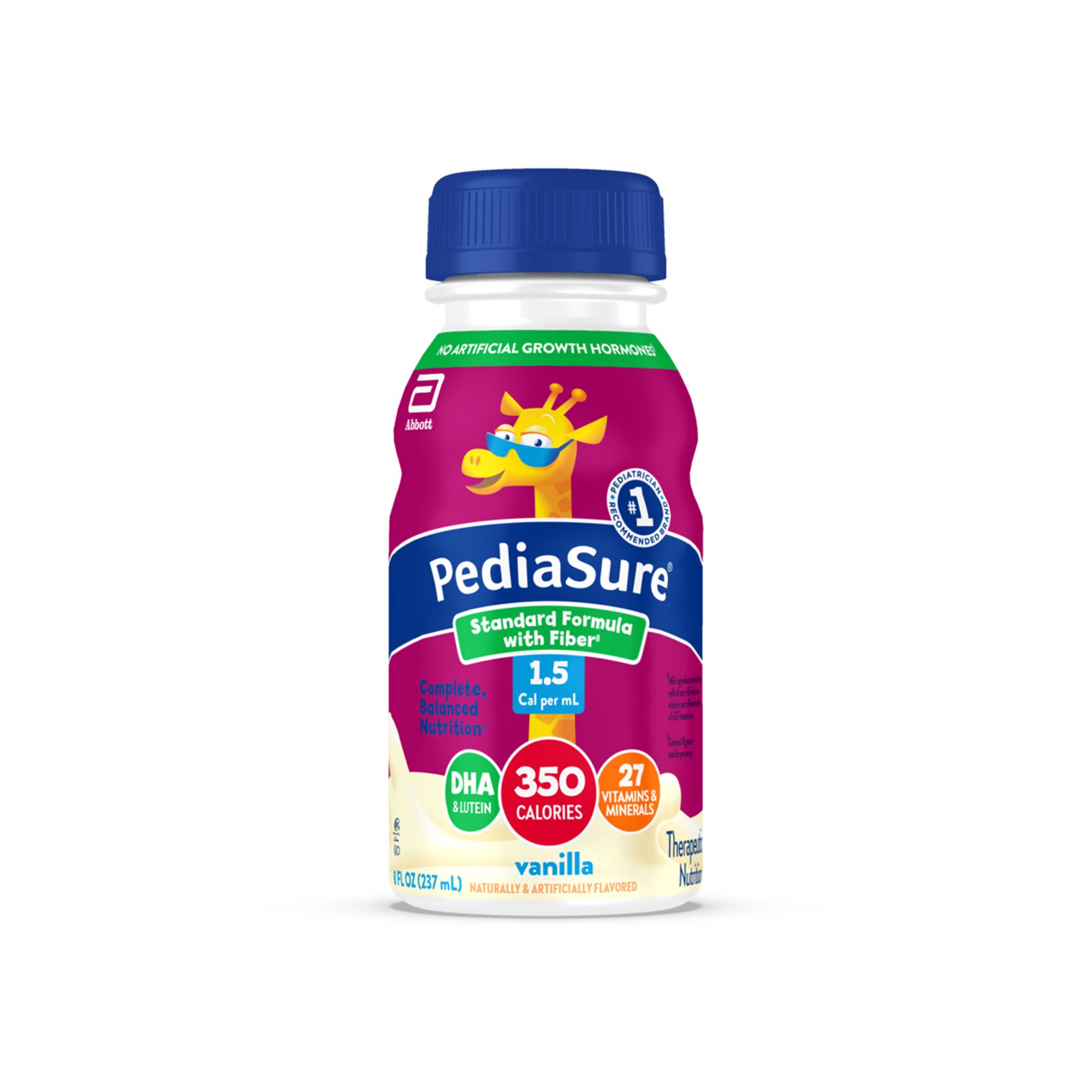 Abbott Nutrition - 69194 Pediatric Tube Feeding Formula PediaSure® Standard Formula with Fiber 1.5 Cal Vanilla 8 oz. Bottle Liquid Fiber