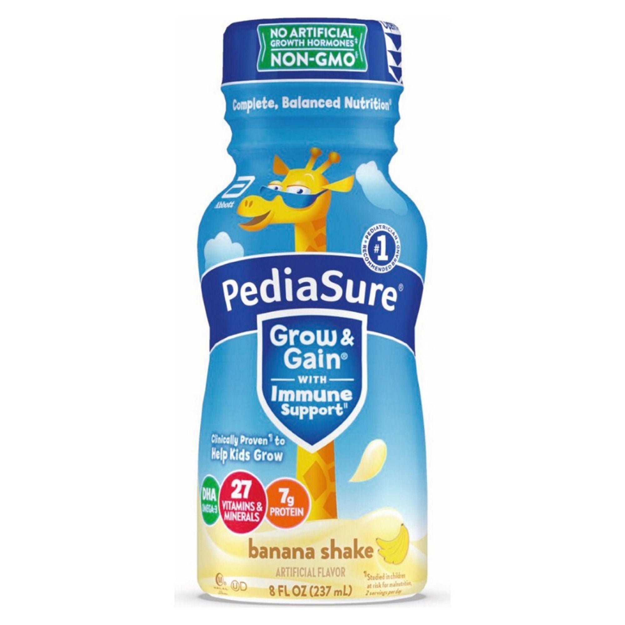 Abbott Nutrition - 69448 Pediatric Oral Supplement PediaSure® Grow & Gain Banana Flavor 8 oz. Bottle Liquid Calories