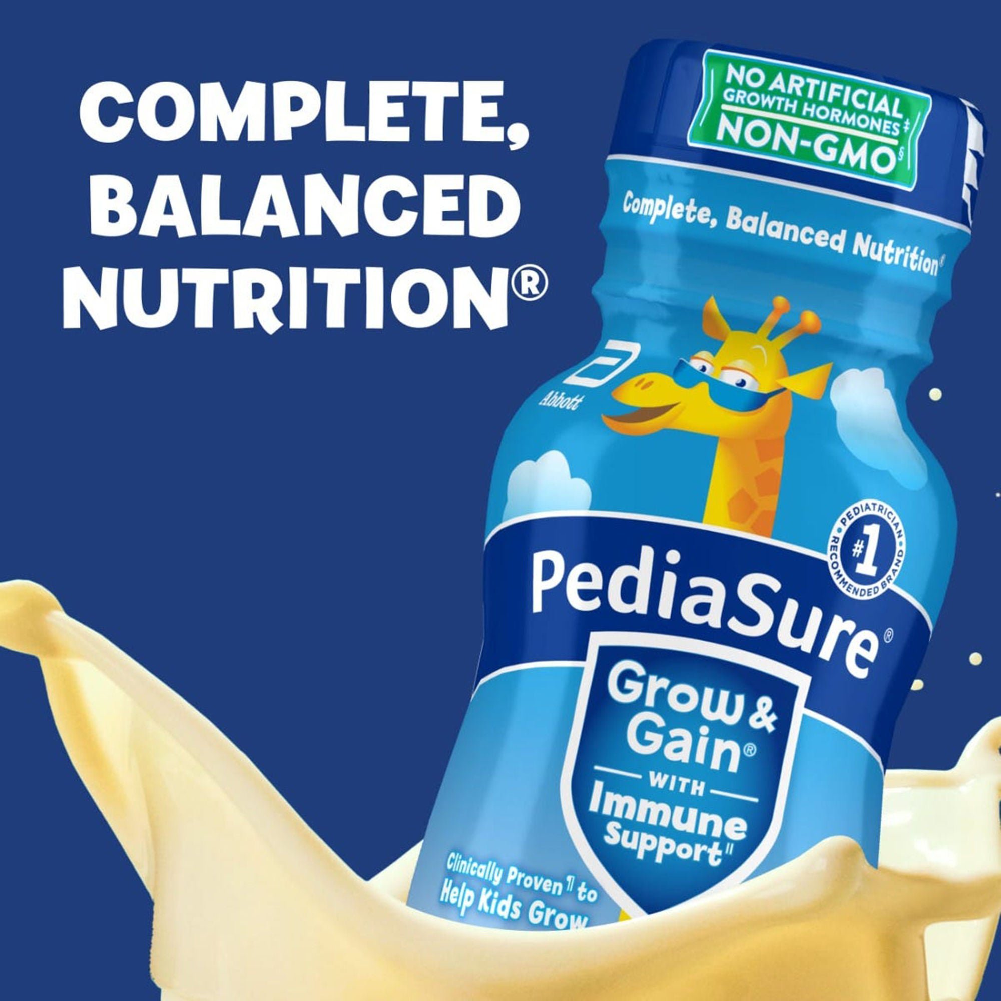 Abbott Nutrition - 69448 Pediatric Oral Supplement PediaSure® Grow & Gain Banana Flavor 8 oz. Bottle Liquid Calories