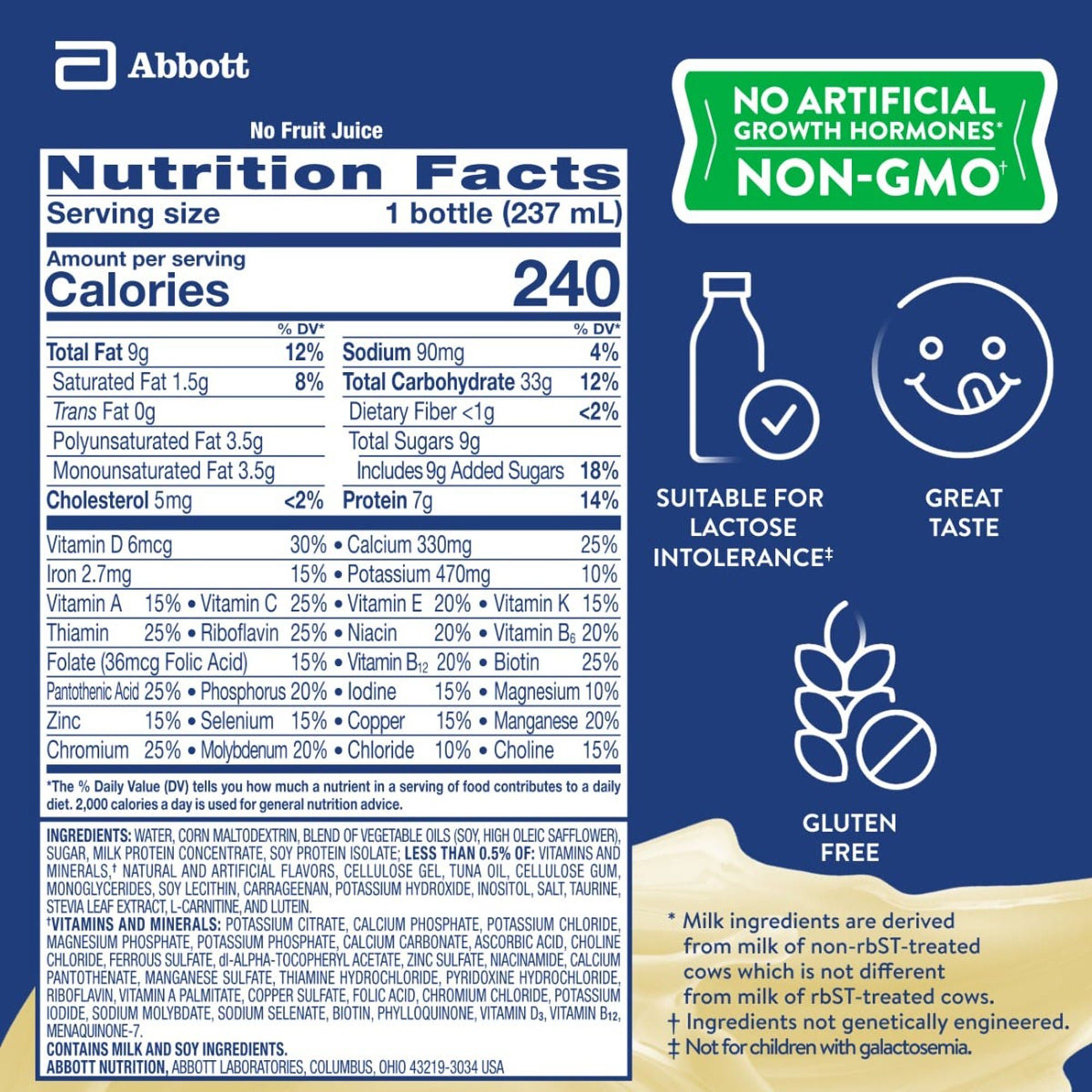 Abbott Nutrition - 69448 Pediatric Oral Supplement PediaSure® Grow & Gain Banana Flavor 8 oz. Bottle Liquid Calories