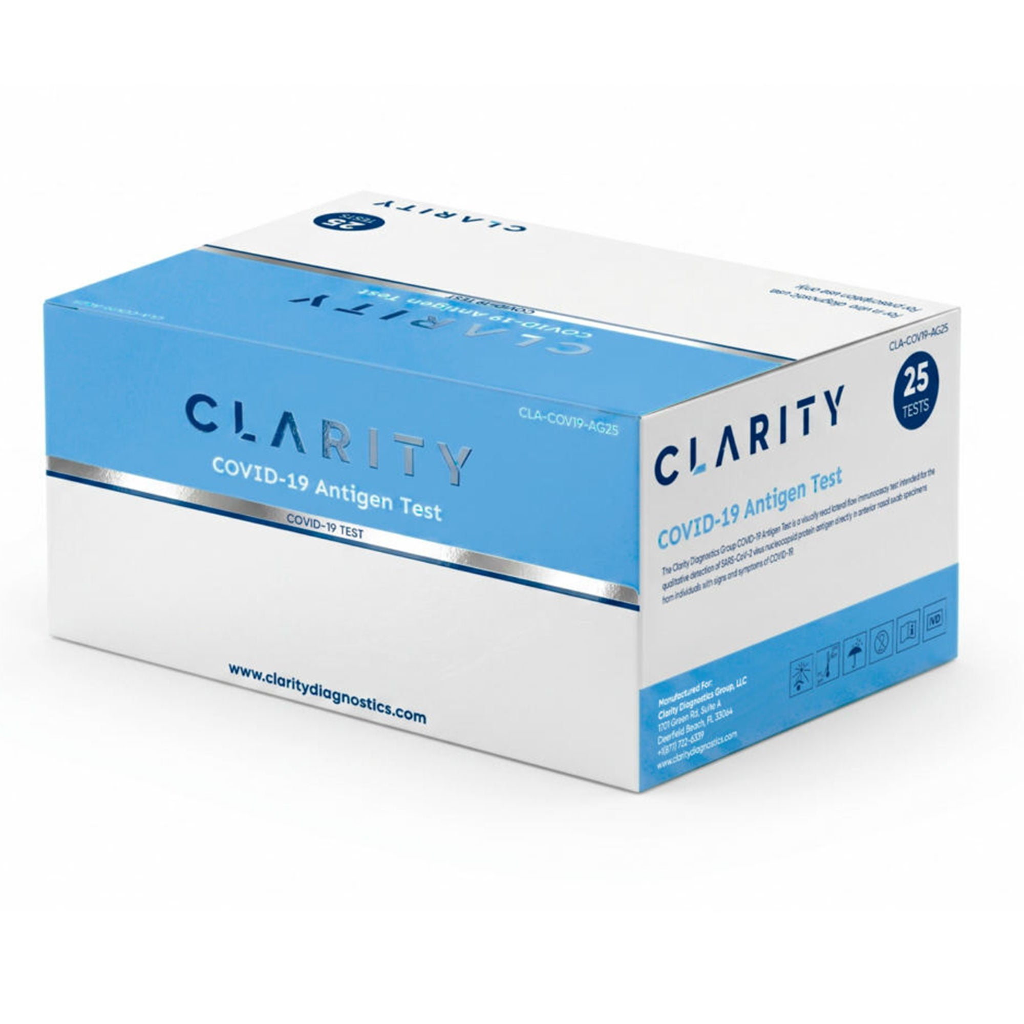 Clarity Lab Group LLC - CLA-COV19-AG25 Respiratory Test Kit Clarity COVID-19 Antigen Rapid Test 25 Tests CLIA Waived