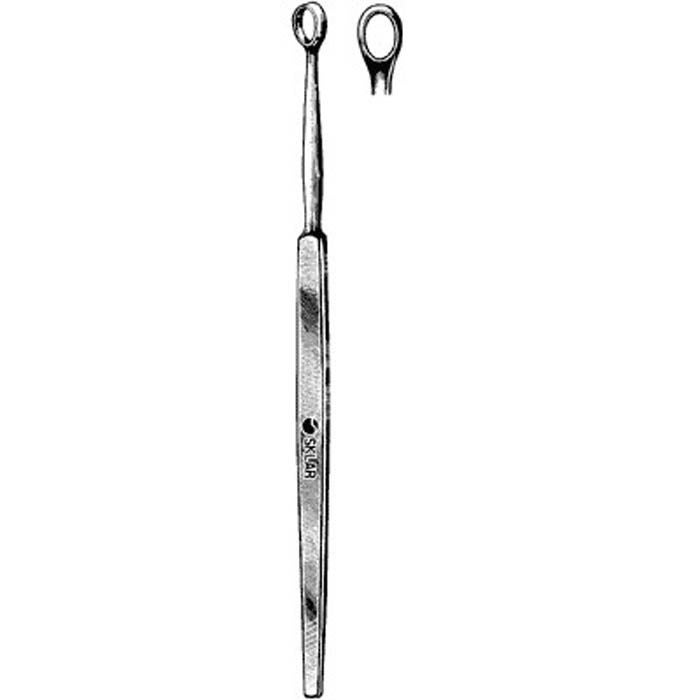Sklar - 06-4135 Dermal Curette Sklar® Fox 5-1/2 Inch Length Solid Flat Handle 5 mm Tip Straight Fenestrated Oval Tip
