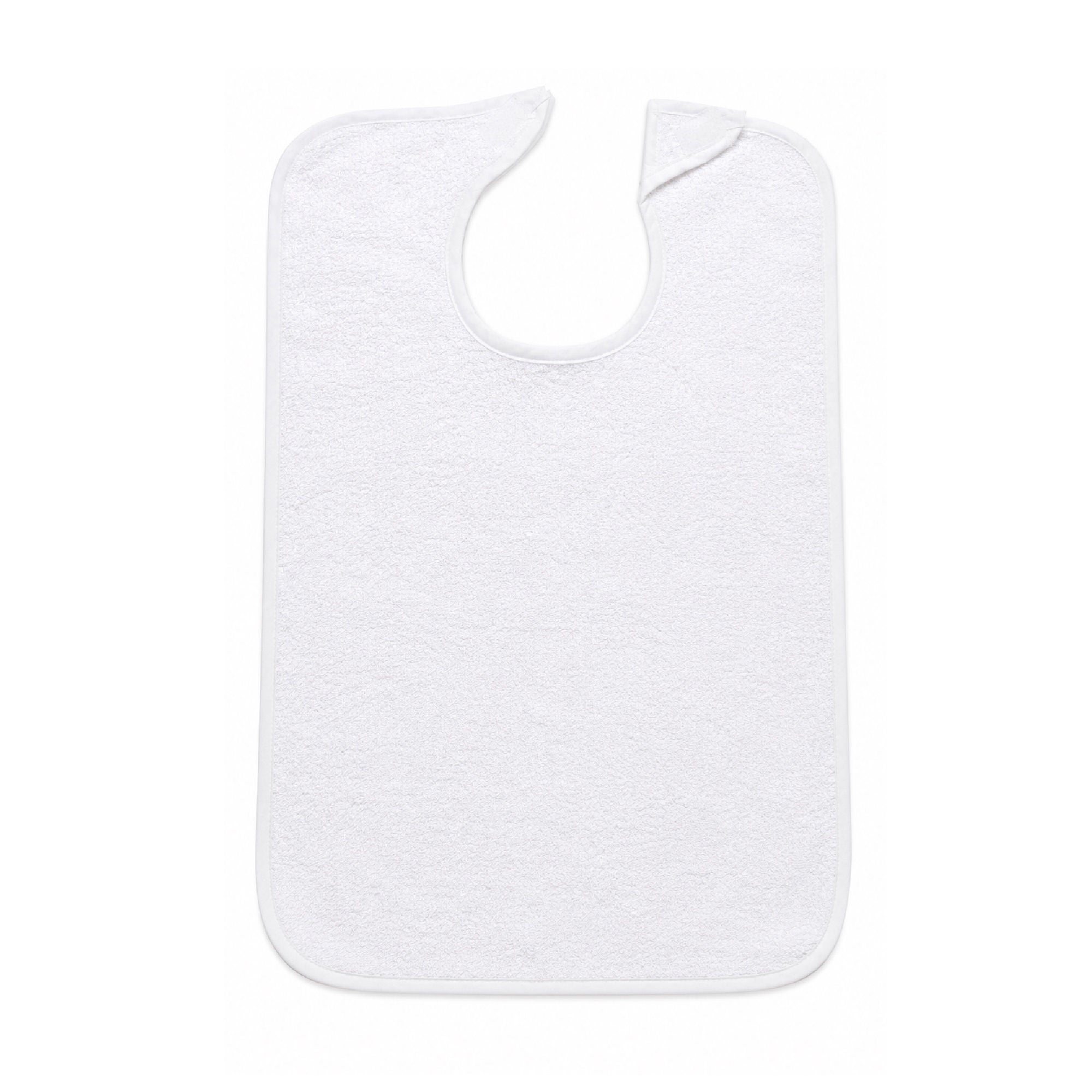 Medd Max LLC - MMBIBWHT Bib Hook and Loop Closure Reusable Terry Cloth White