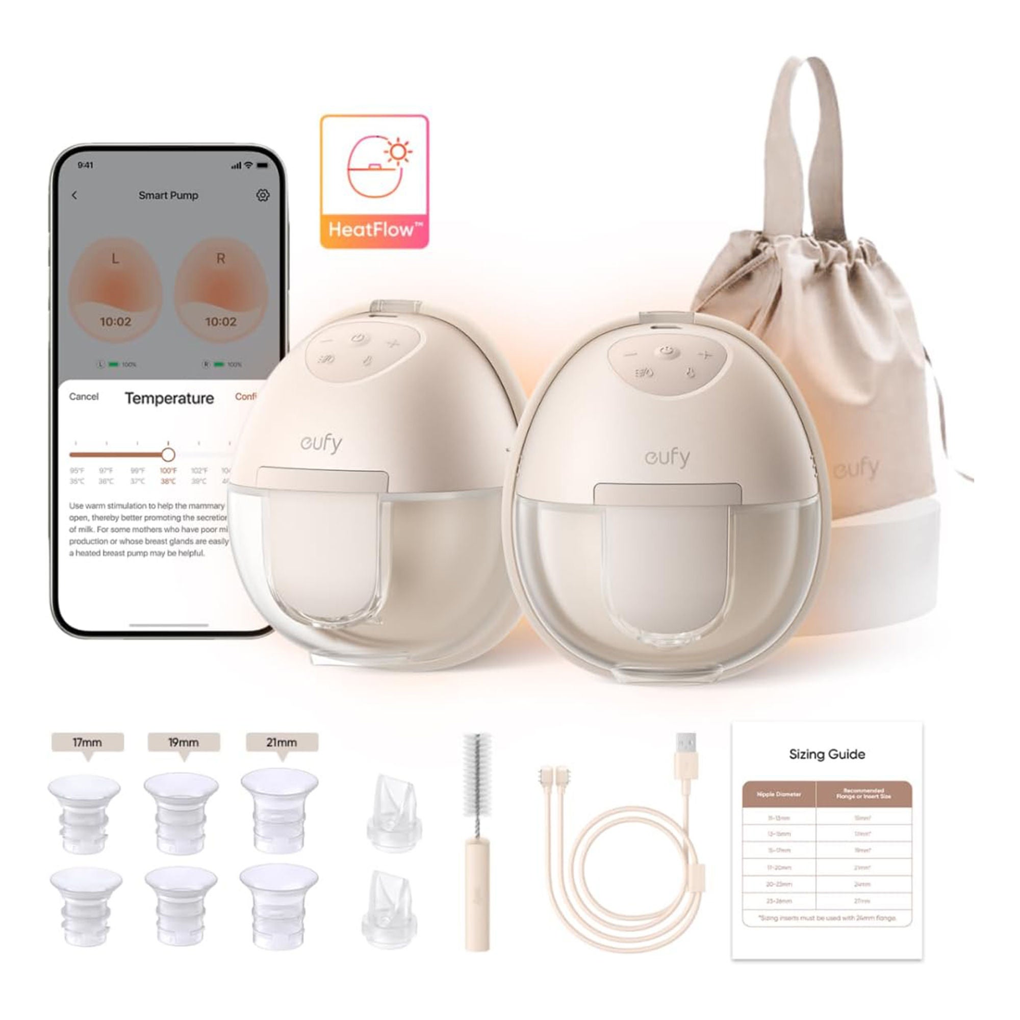 Fantasia Trading LLC - T8D02181 Wearable Double Electric Breast Pump eufy S1