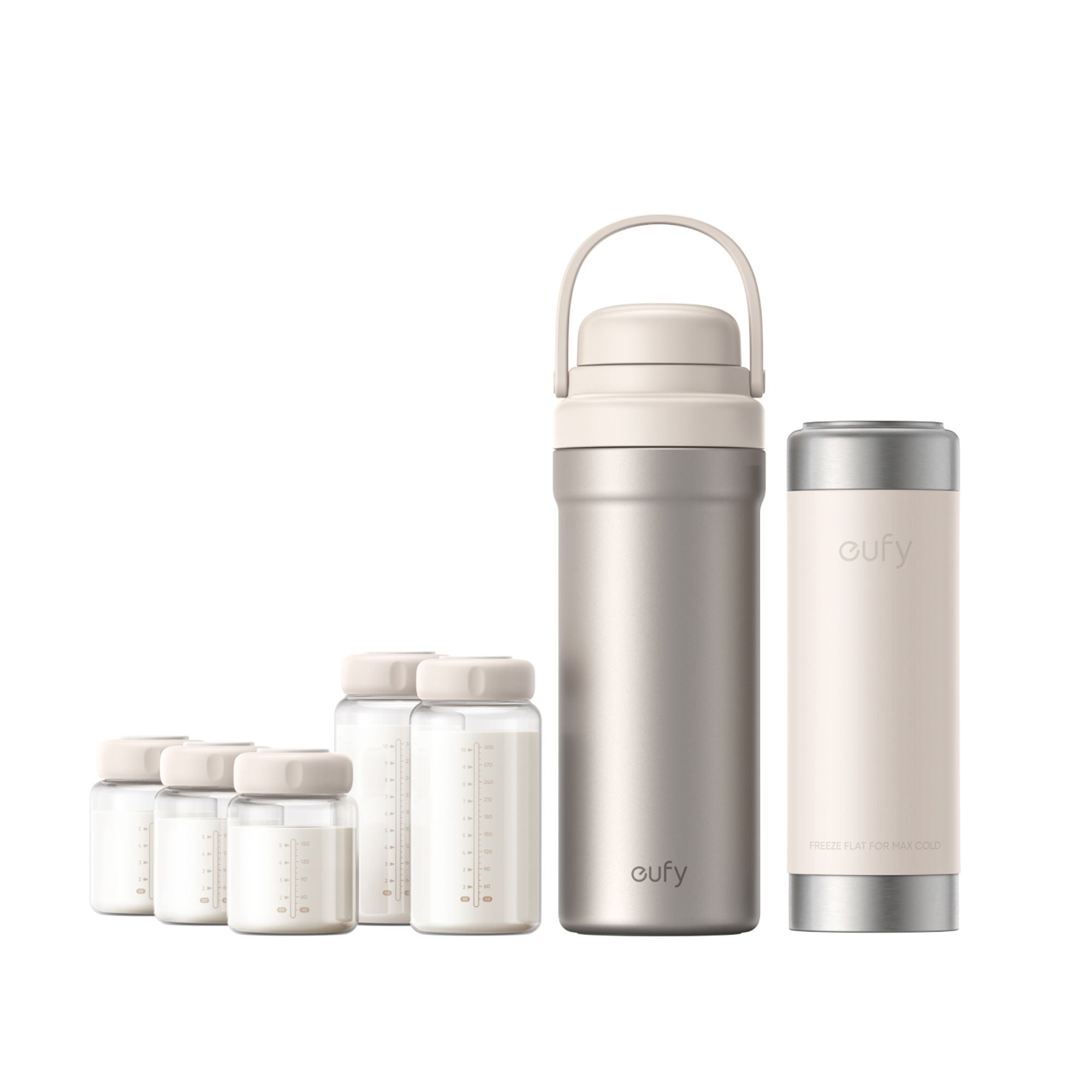 Fantasia Trading LLC - T6020J80 Breast Milk Cooler Kit eufy E10 20 oz. Stainless Steel Silver