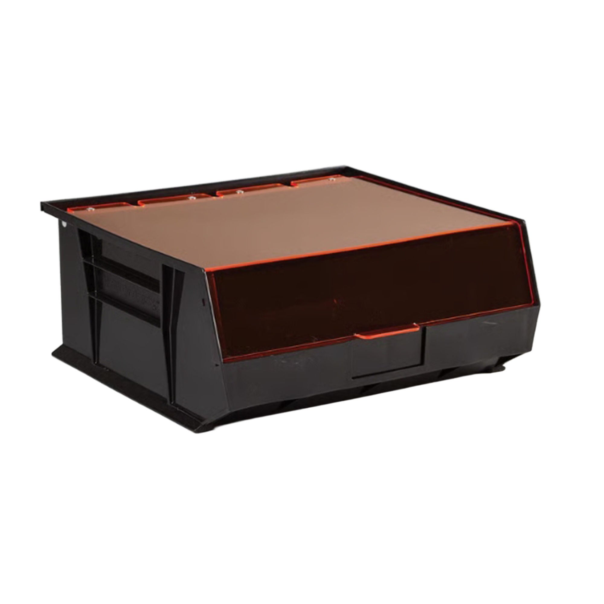Health Care Logistics - 1556K Bin with Lid HCL® Black Plastic 7 X 15 -16-1/2 Inch