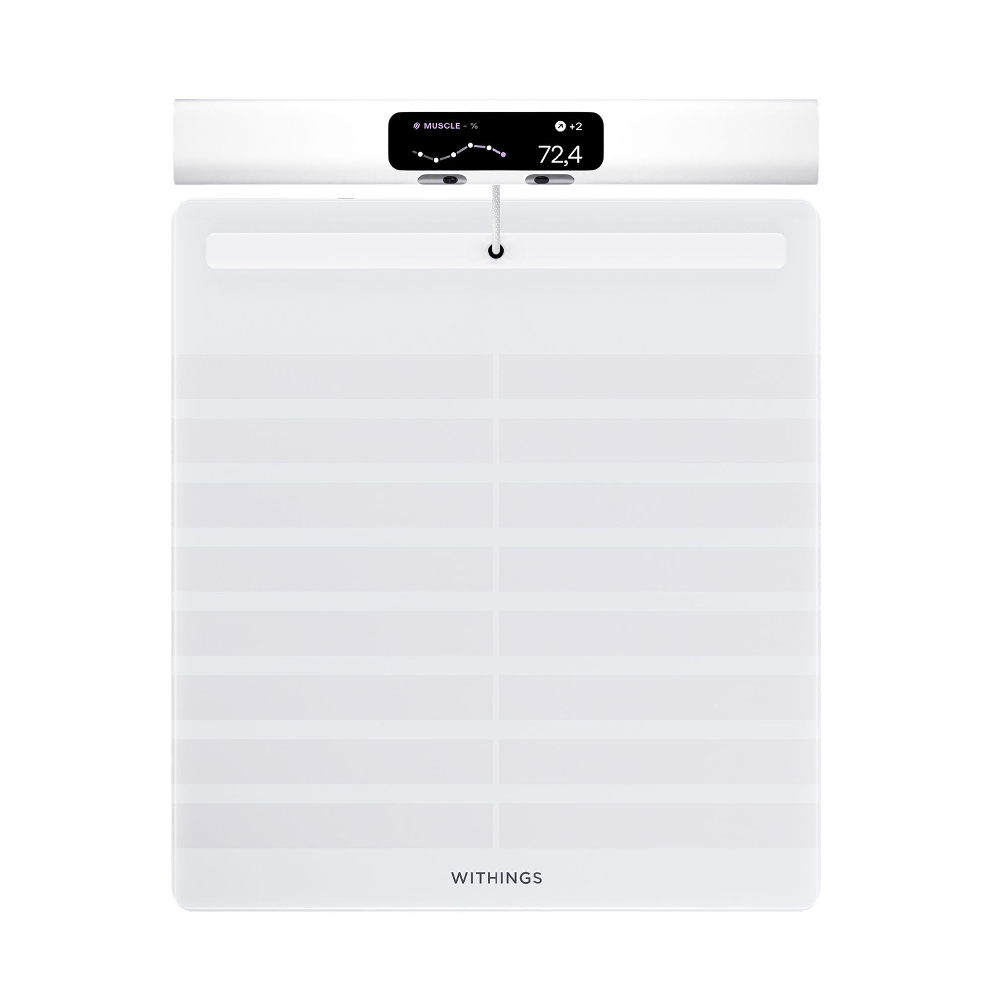 Withings Inc - WBS15-WHITE-ALL-INT Body Composition Analyzer Stand On Whithings Digital Display 440 lbs Weight Capacity White Battery Operated