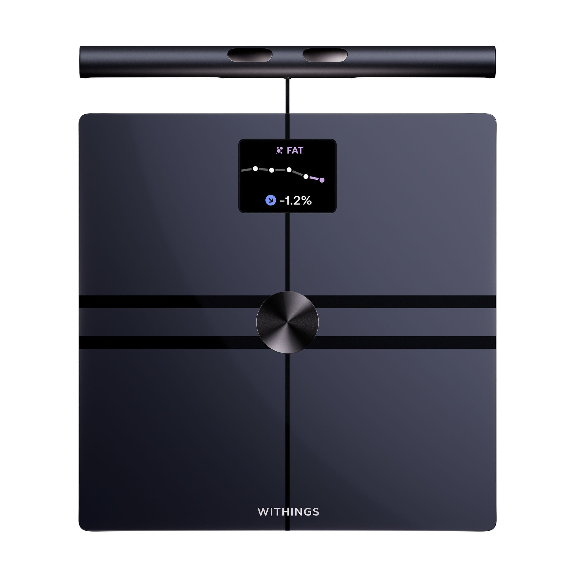 Withings Inc - WBS16-BLACK-ALL-INT Weight and Body Composition Stand On BodyFit LCD Display 400 lbs. Weight Capacity Black Battery Operated