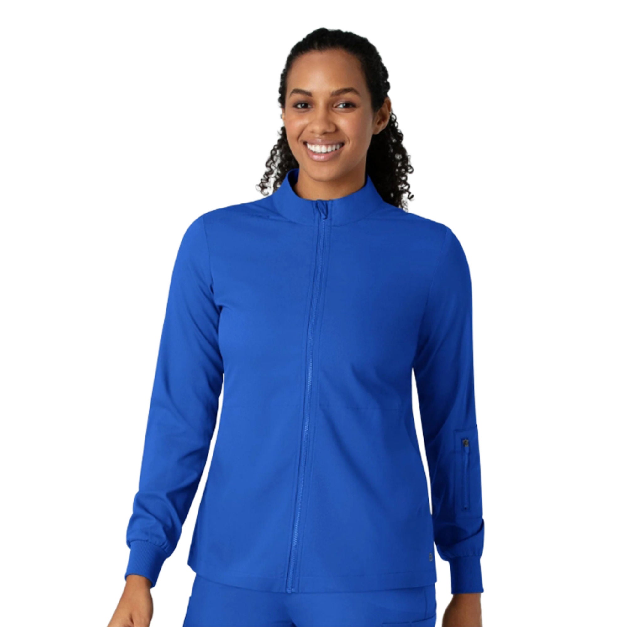 Fashion Seal Uniforms - 8151-ROYAL-M Warm-Up Jacket Wink™ Boundless Royal Blue Medium Hip Length 50% Polyester / 43% Recycled Polyester / 7% Spandex Reusable
