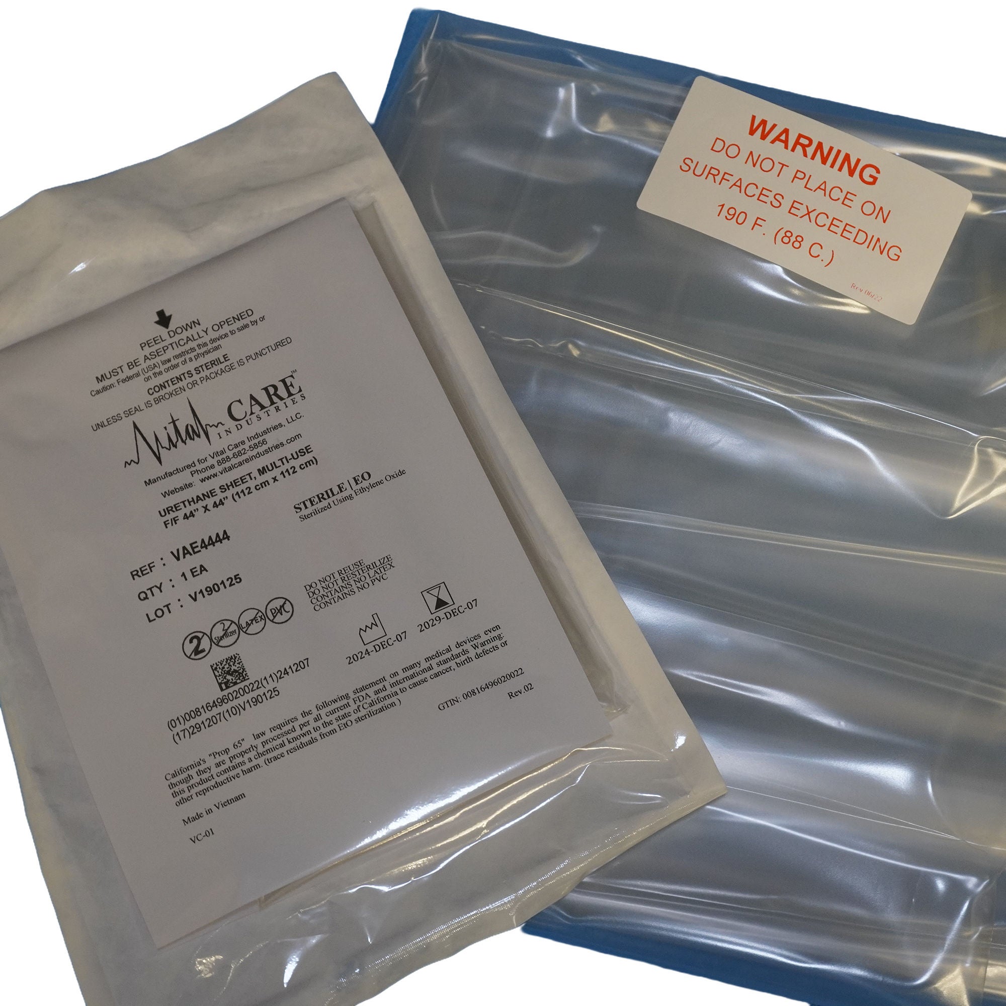 Vital Care Industries LLC - VAE4444 Fluid Warmer Drape 44 X 44 Inch For Fluid Warmer