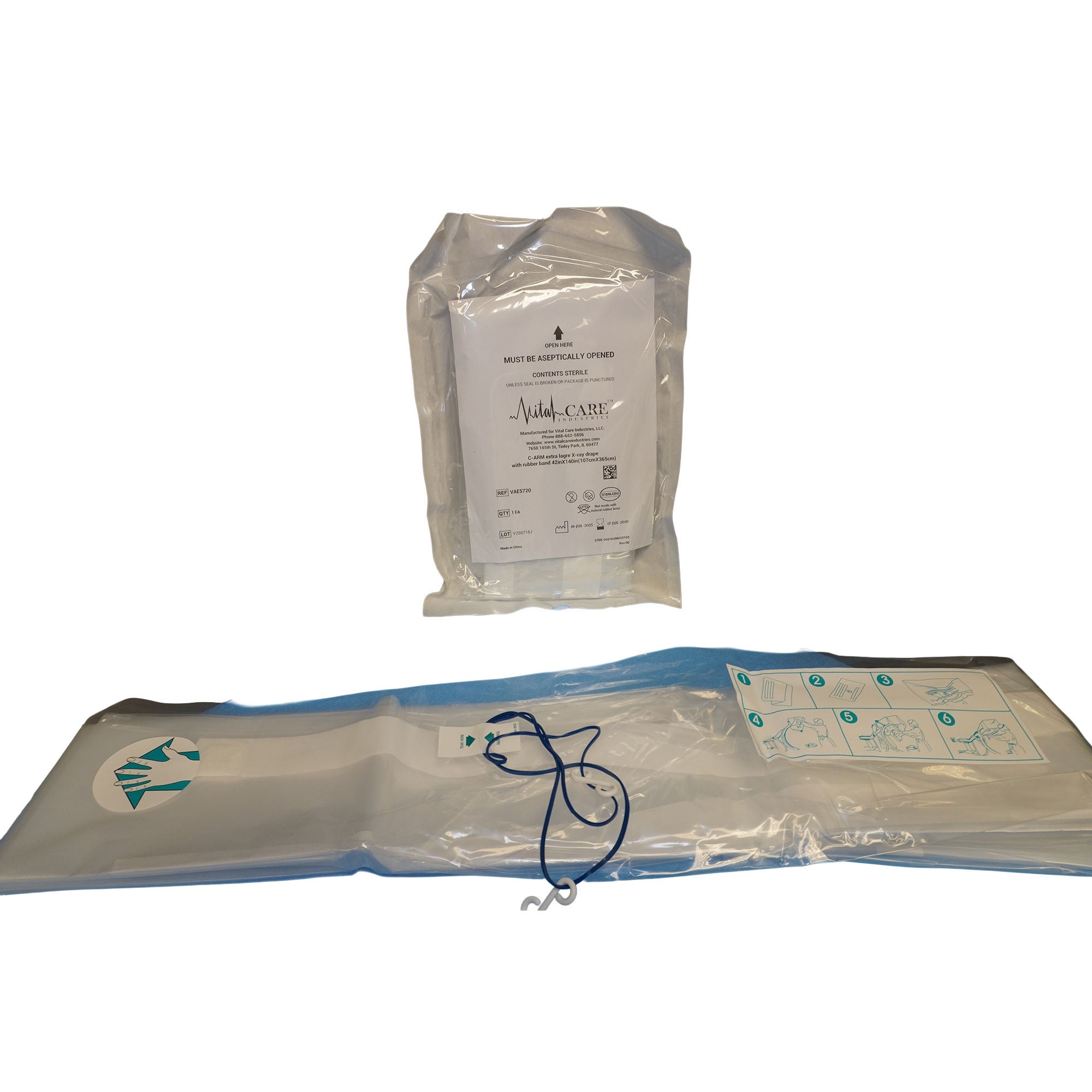Vital Care Industries LLC - VAE5720 C-Arm Drape 42 X 140 Inch