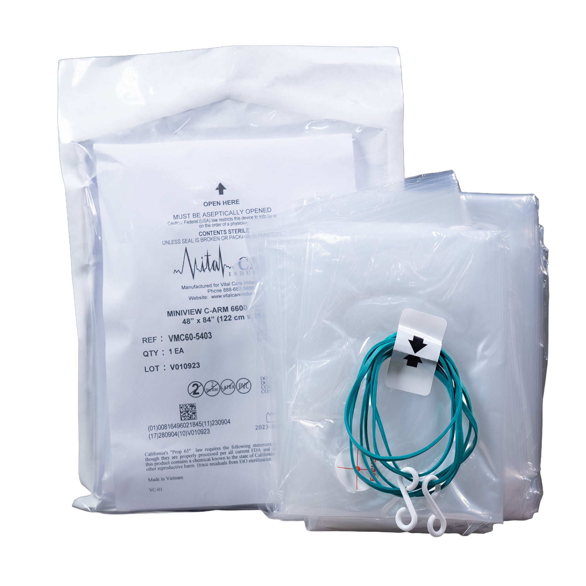 Vital Care Industries LLC - VMC60-5403 C-Arm Drape 48 X 84 Inch For Miniview 6600/6800