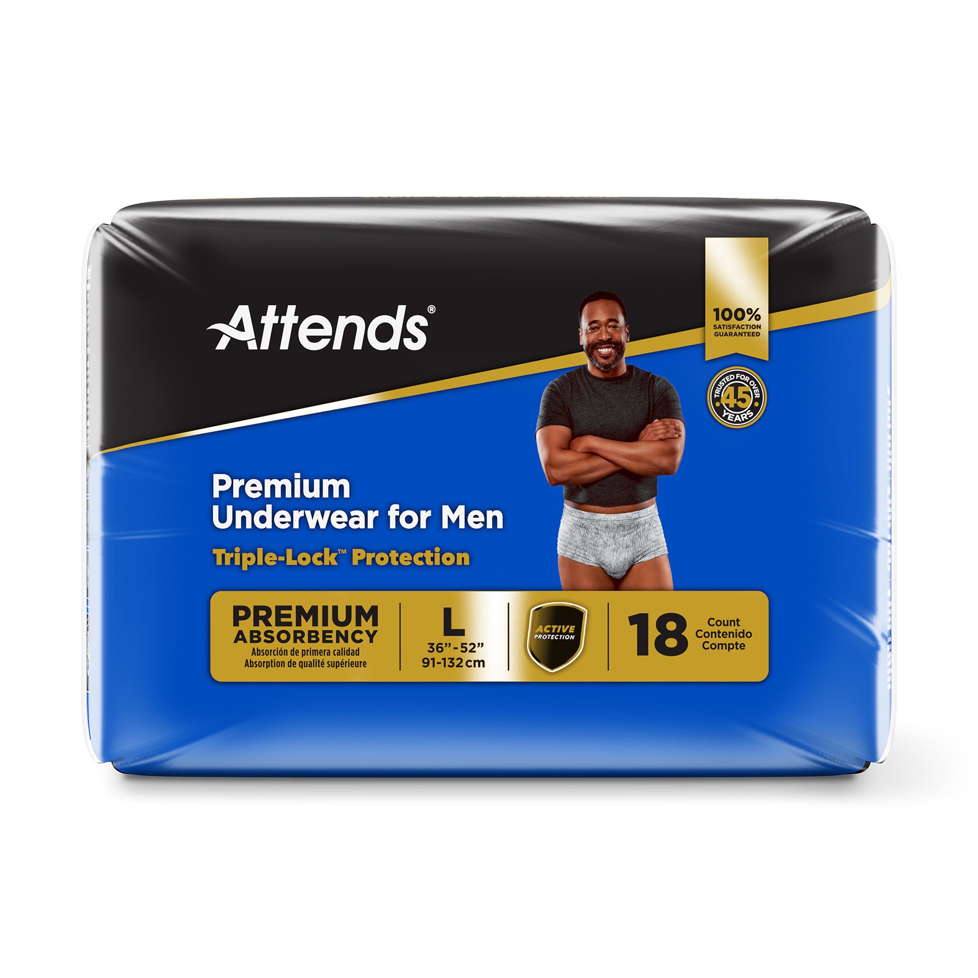 Attends Healthcare Products - PRMM30 Absorbent Underwear Attends® Premium Pull On with Tear Away Seams Adult Large Male Disposable Heavy Absorbency